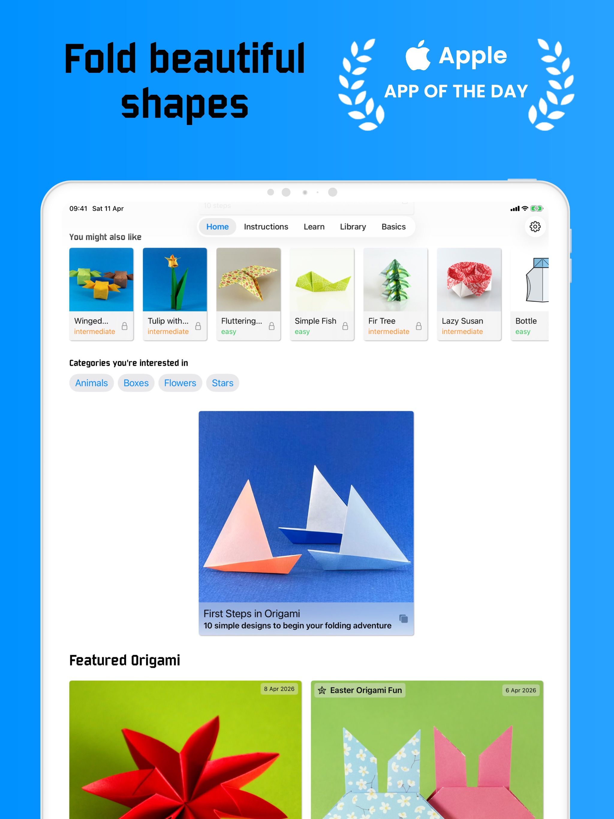 Origami - Fold & Learn iPad screenshot 1