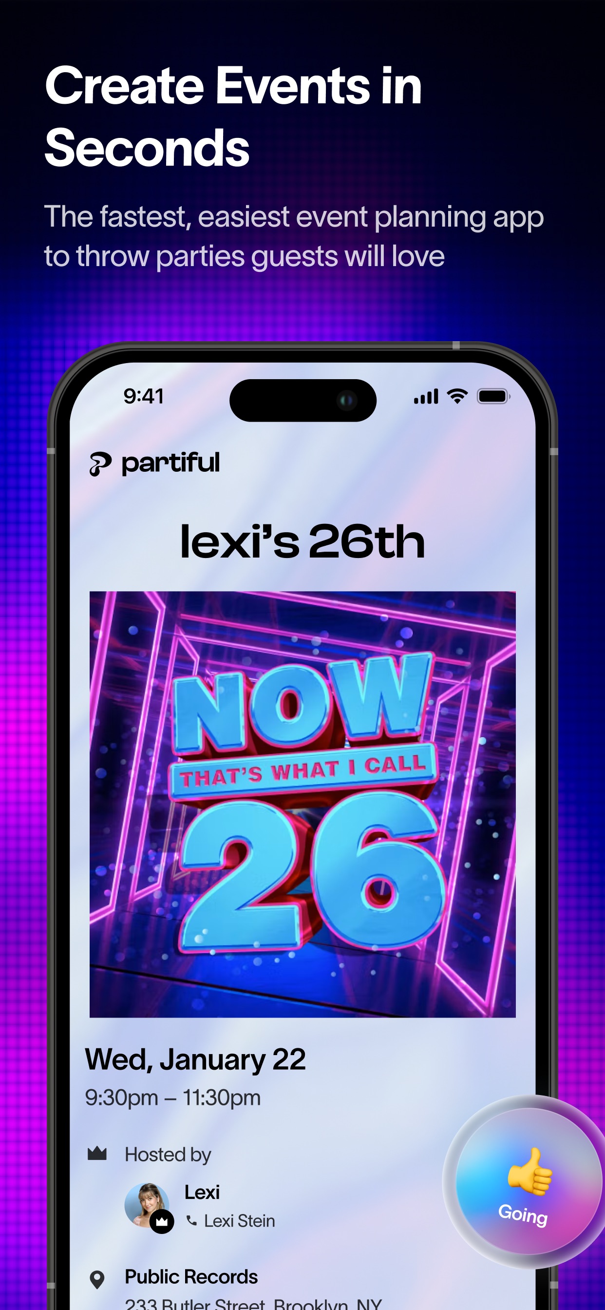 Partiful: Party Invite Maker iPhone screenshot 2