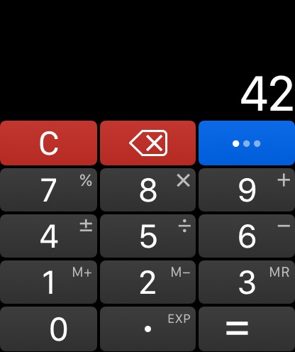 PCalc Apple Watch screenshot 1