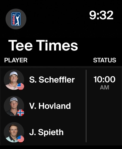 PGA TOUR Apple Watch screenshot 3