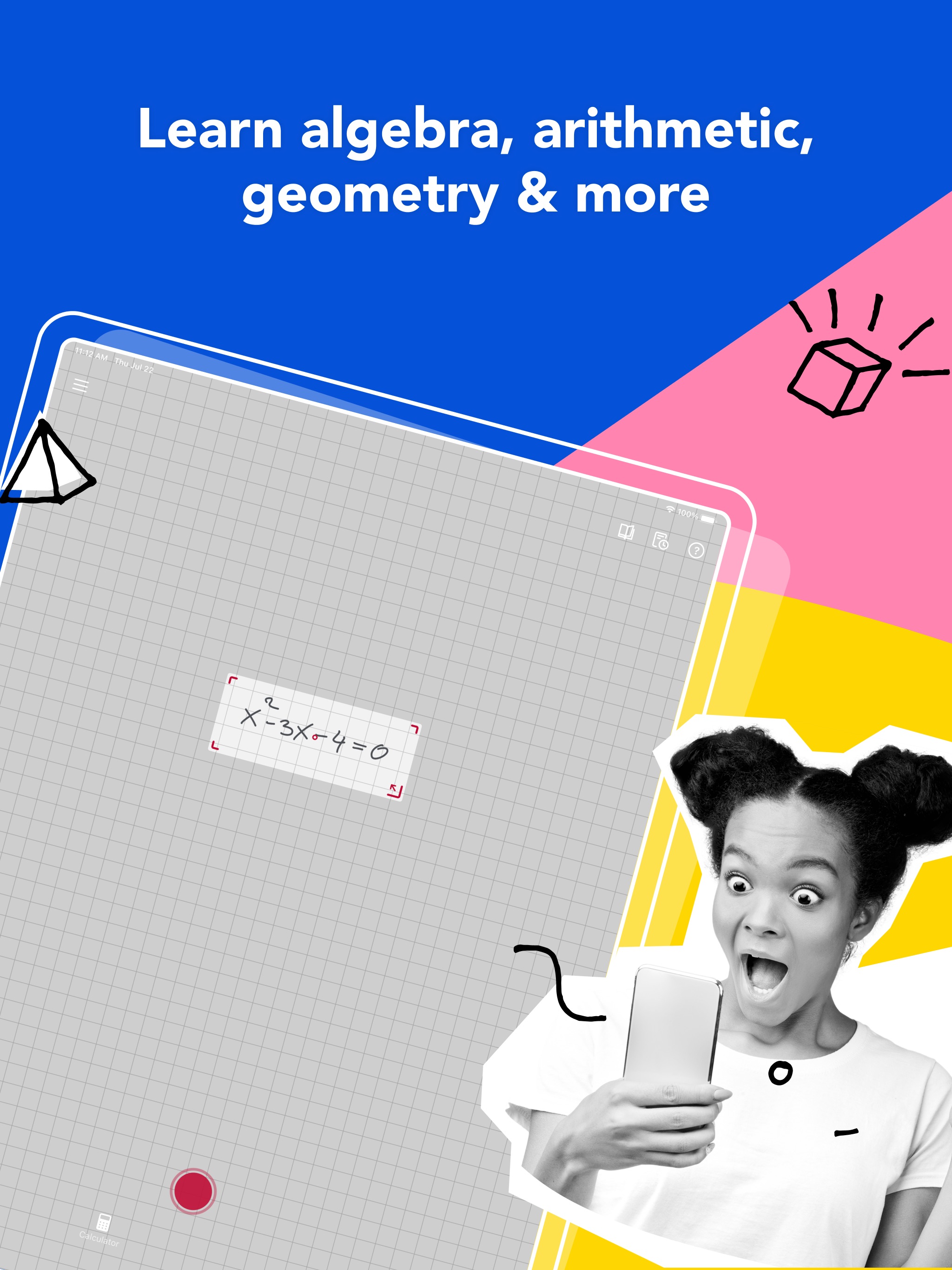 Photomath iPad screenshot 1