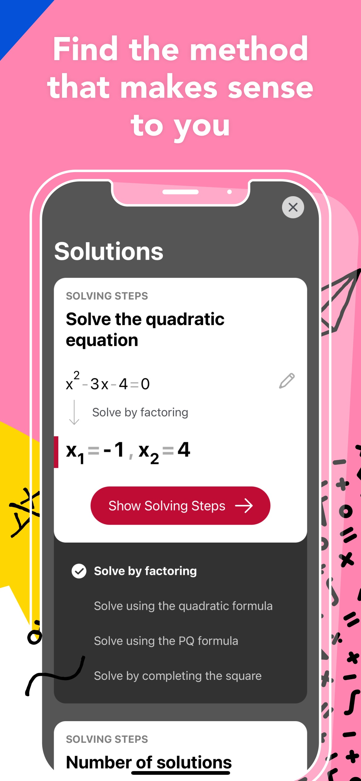 Photomath iPhone screenshot 2