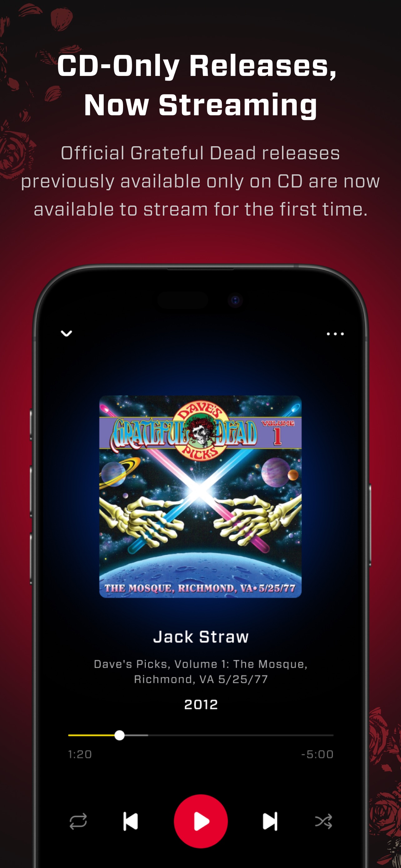 Play Dead: Grateful Dead App iPhone screenshot 4