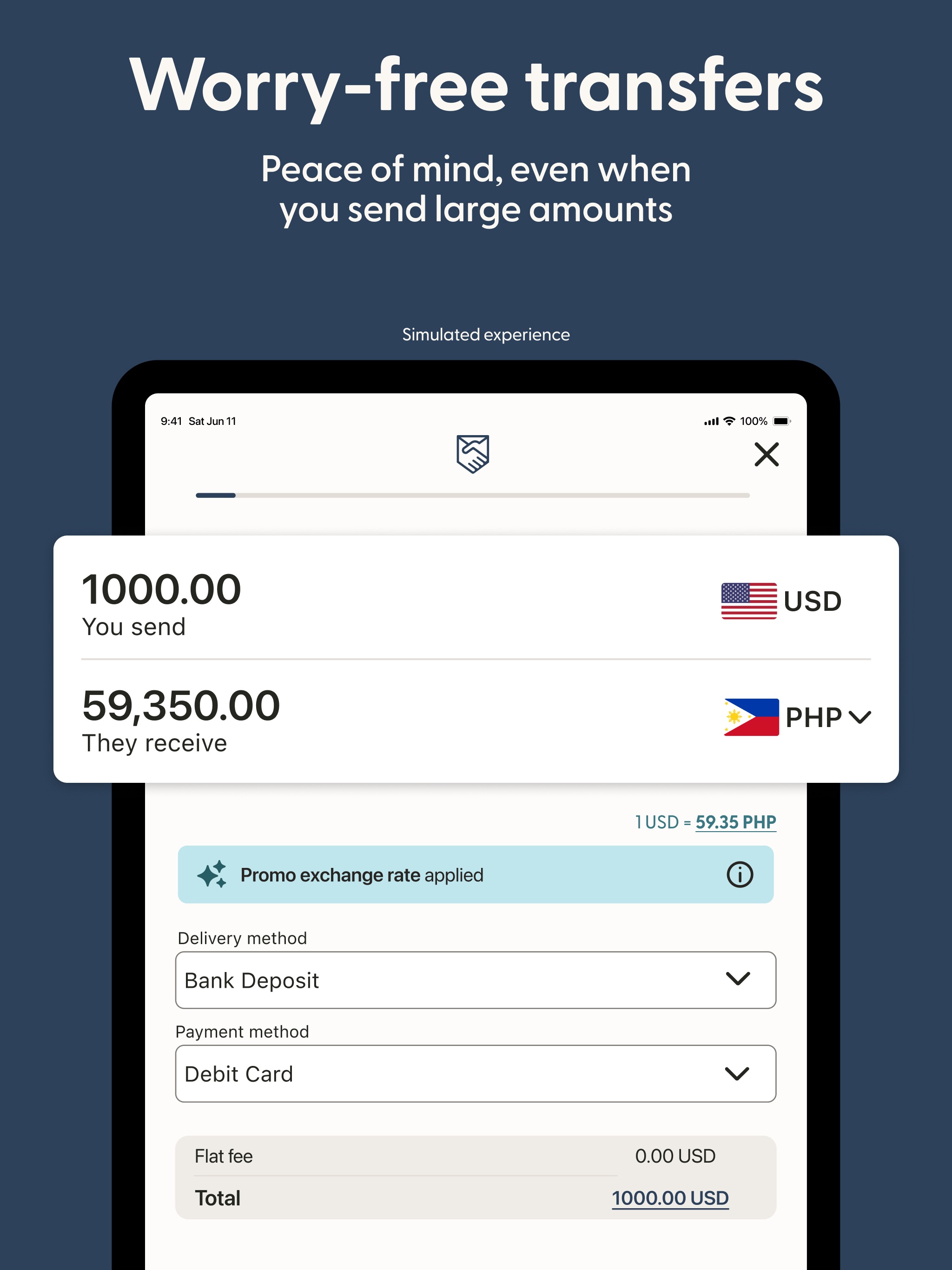 Remitly: Send money abroad iPad screenshot 2