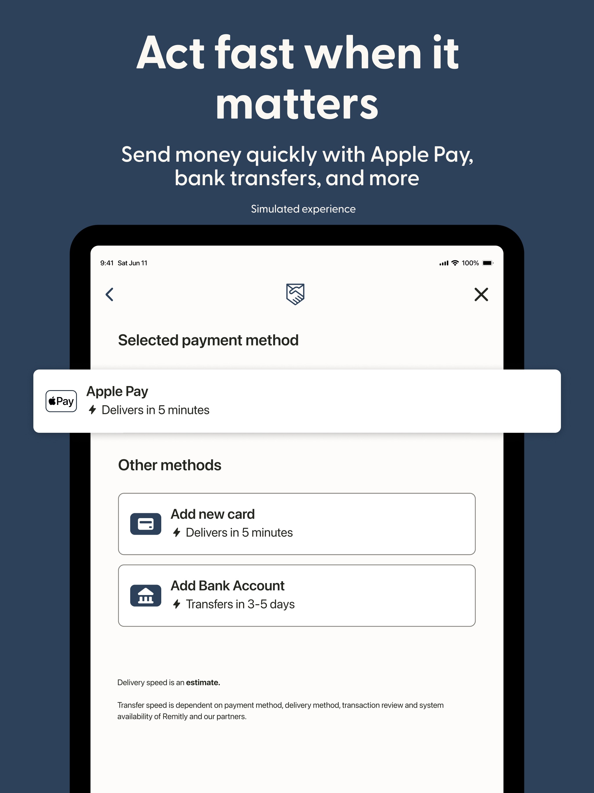 Remitly: Send money abroad iPad screenshot 4