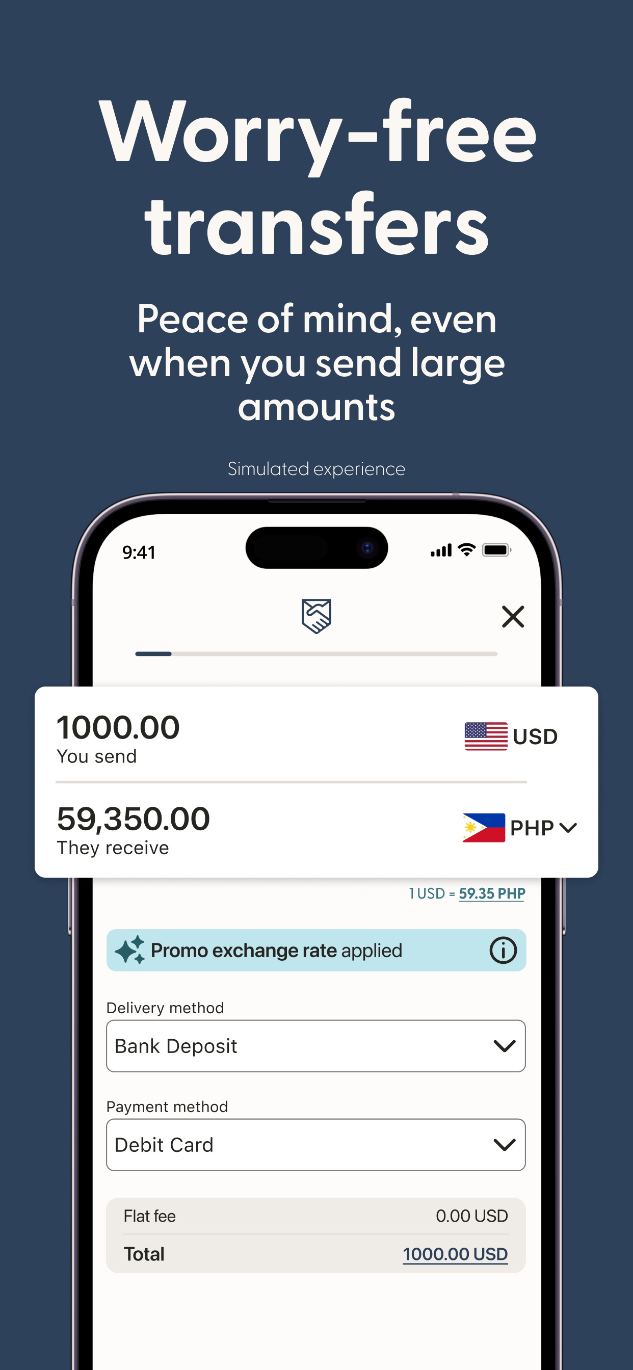 Remitly: Send money abroad iPhone screenshot 2