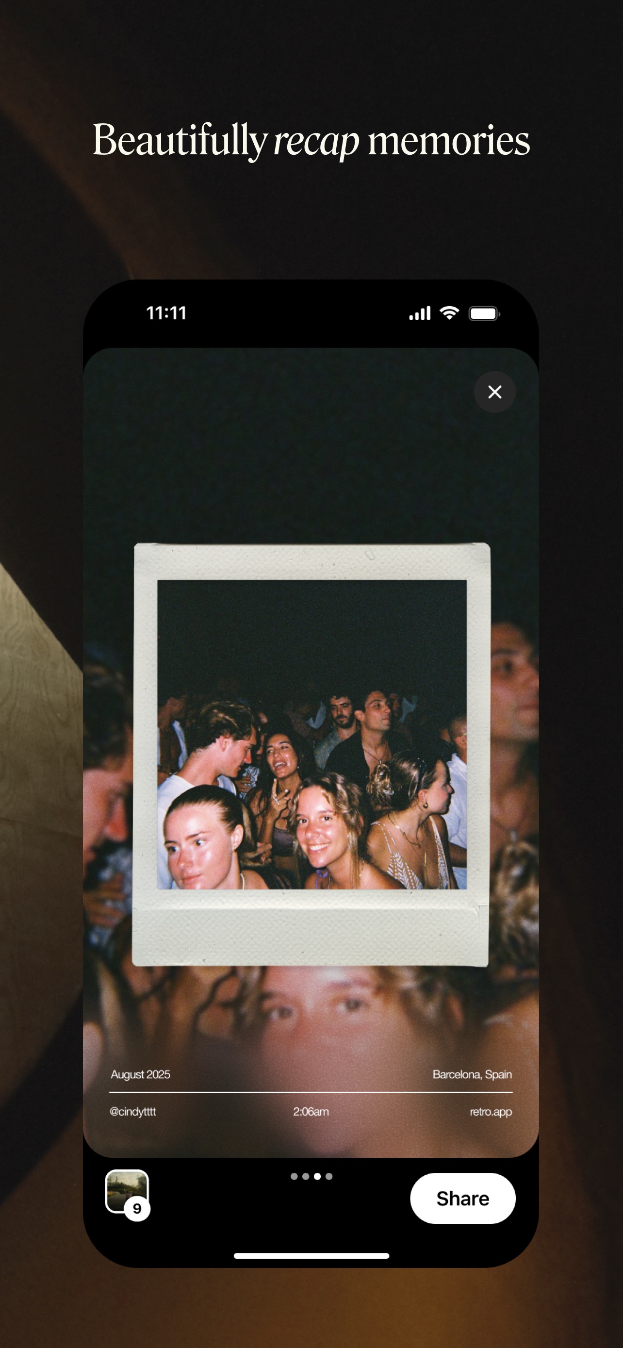 Retro — Photos with Friends iPhone screenshot 4