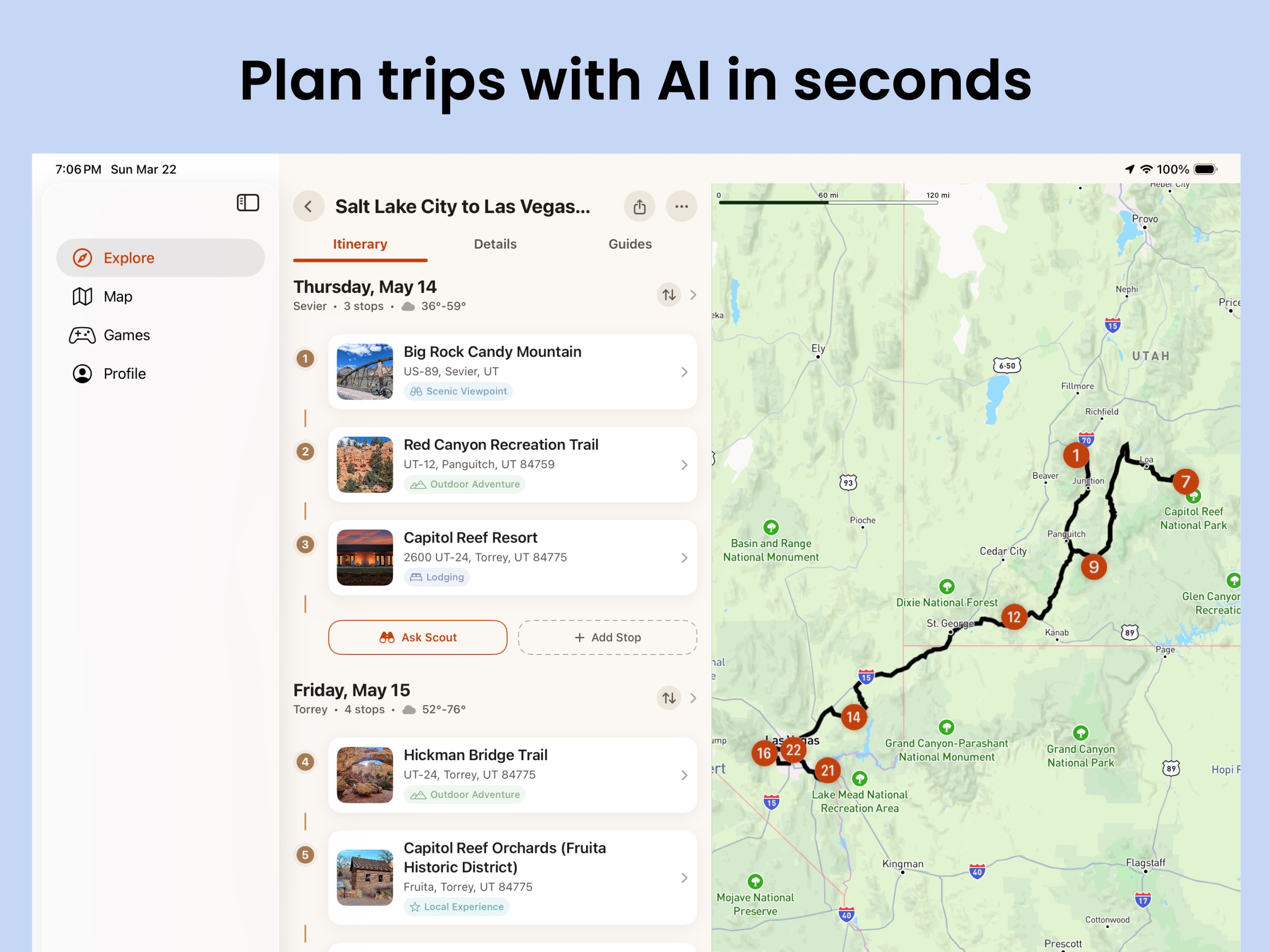 Road Trip! Planner & Games iPad screenshot 3