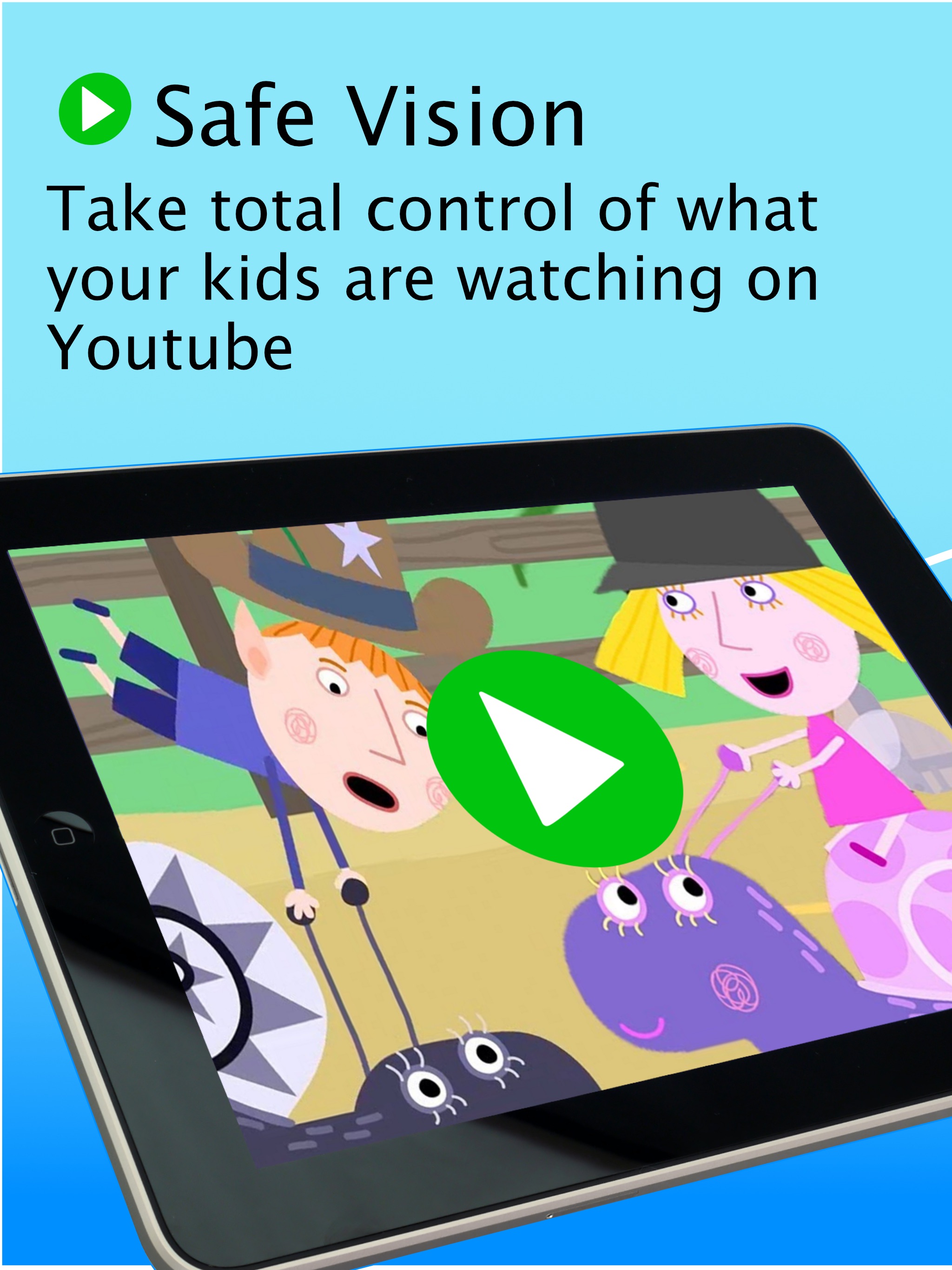 Safe Vision Kids for YouTube iPad screenshot 1