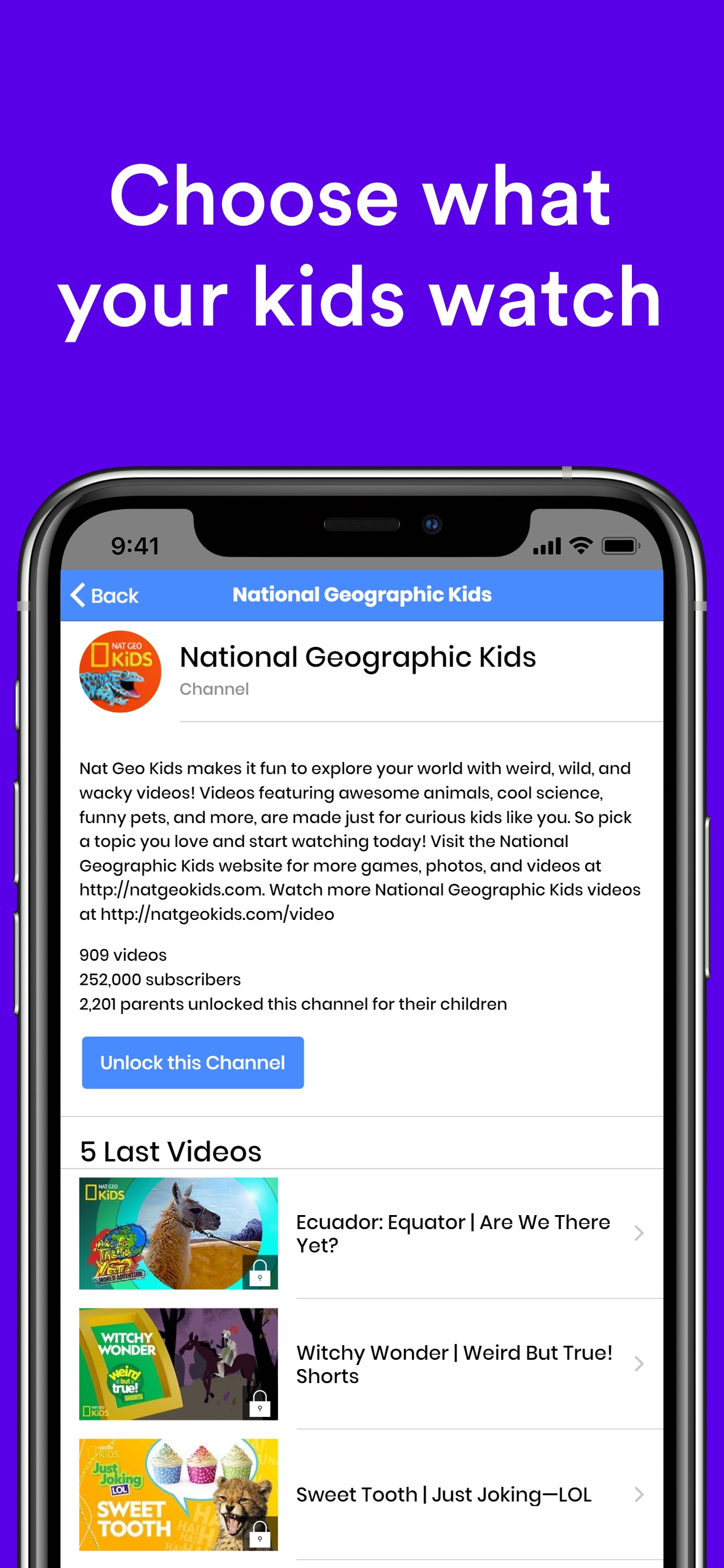 Safe Vision Kids for YouTube iPhone screenshot 5