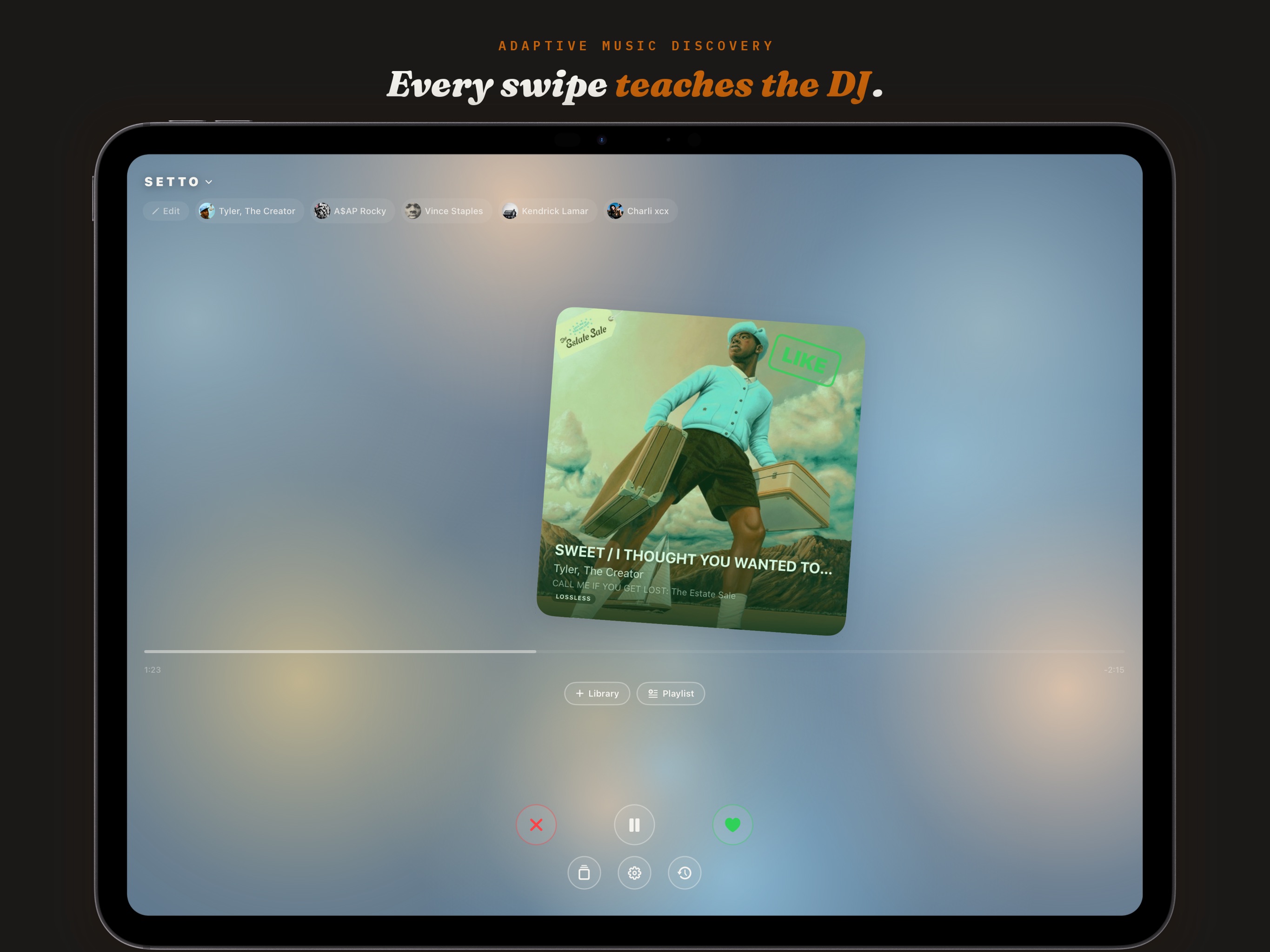 Setto: Your Personal DJ iPad screenshot 1