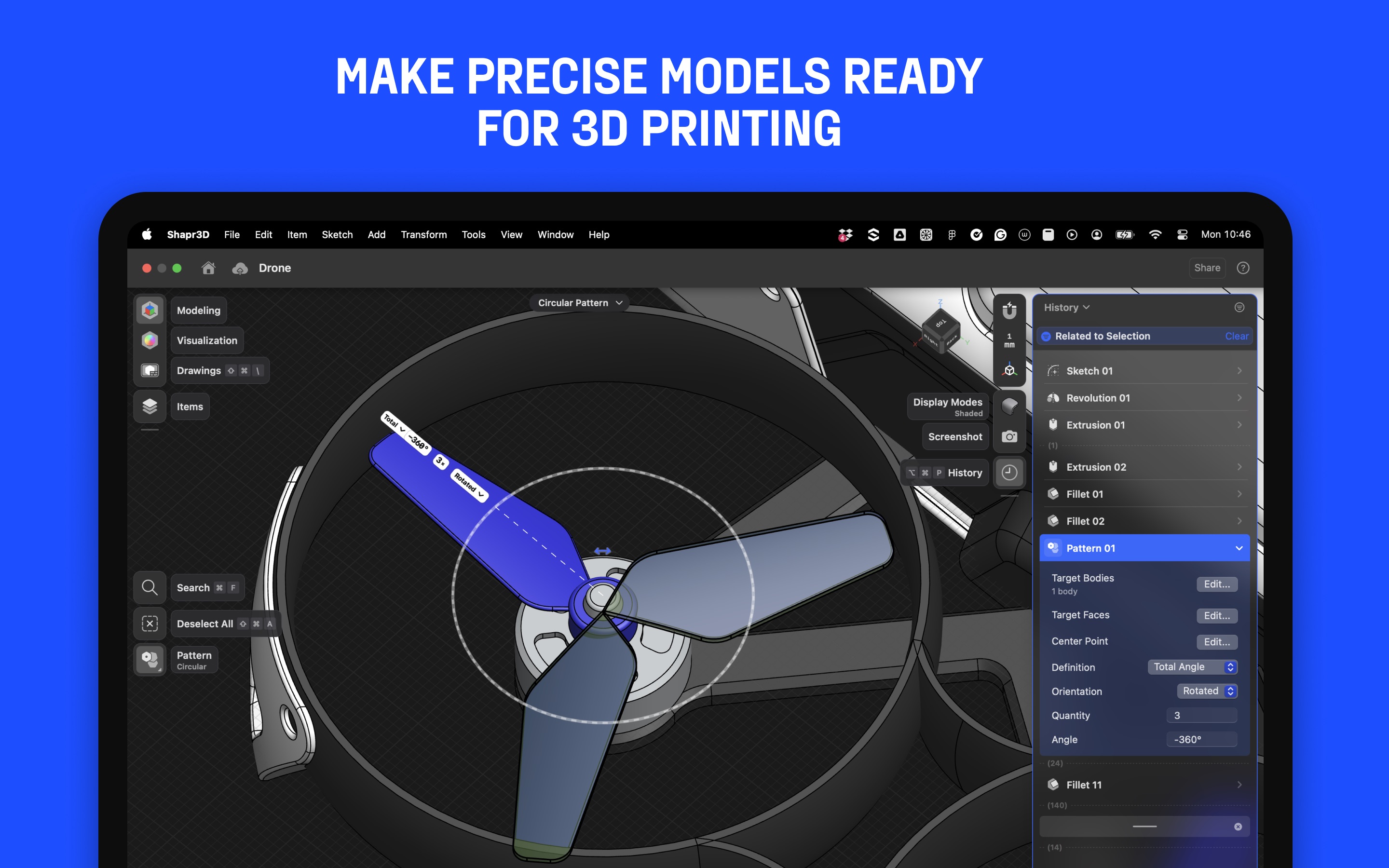 Shapr 3D CAD modeling Mac screenshot 4