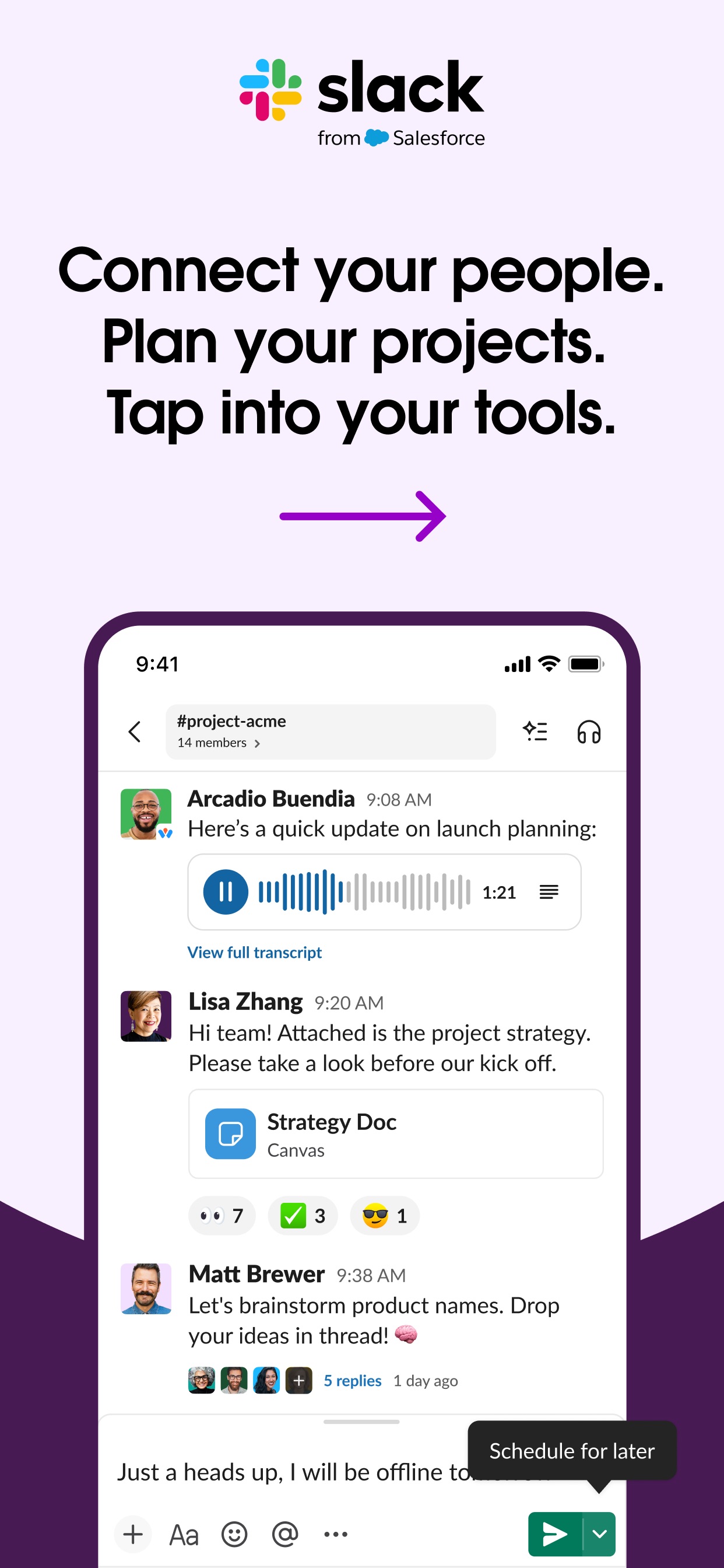 Slack iPhone screenshot 1