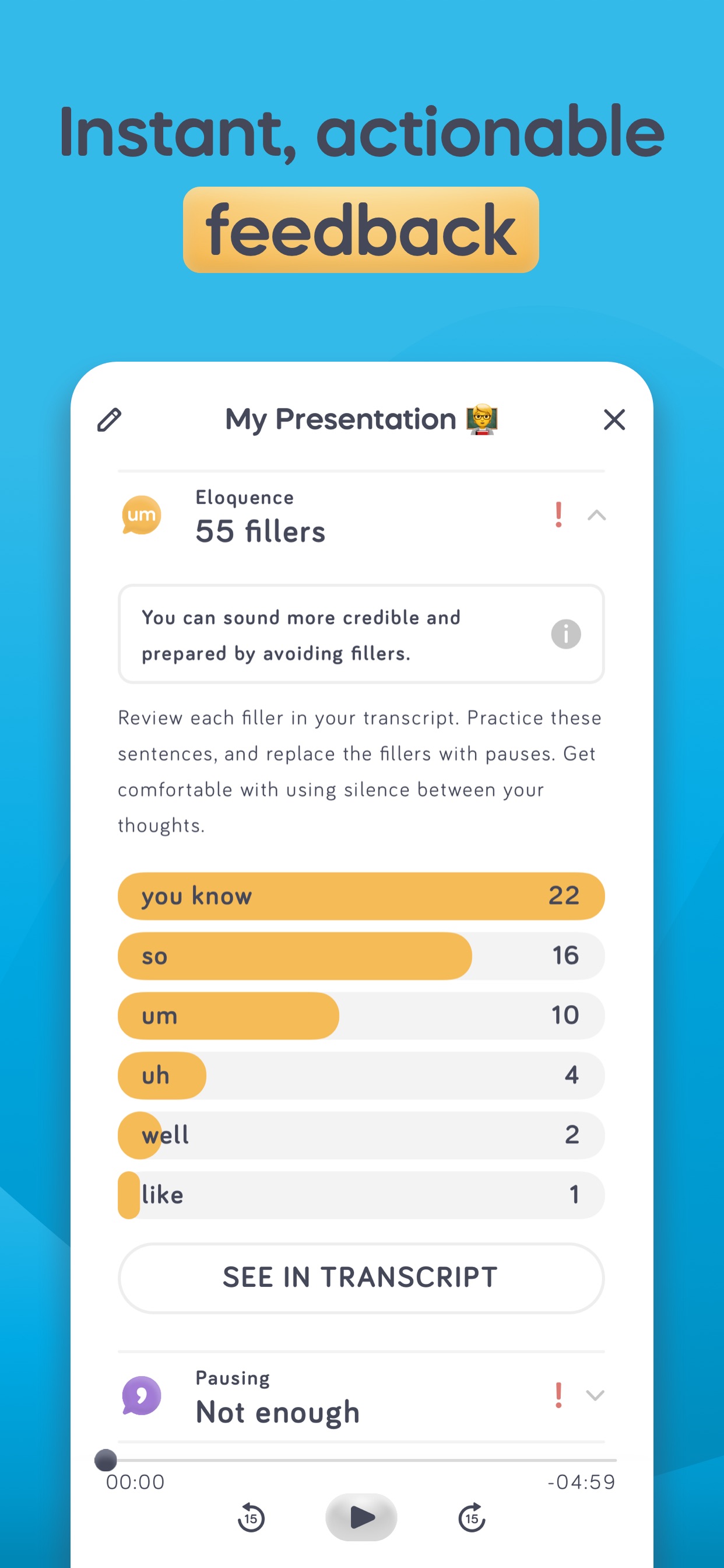 Speeko: AI for Public Speaking iPhone screenshot 4