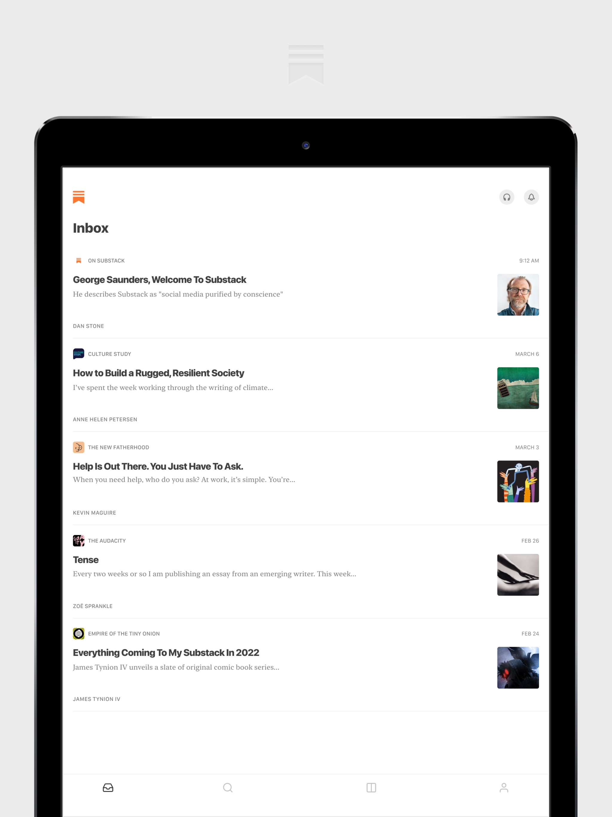 Substack iPad screenshot 1