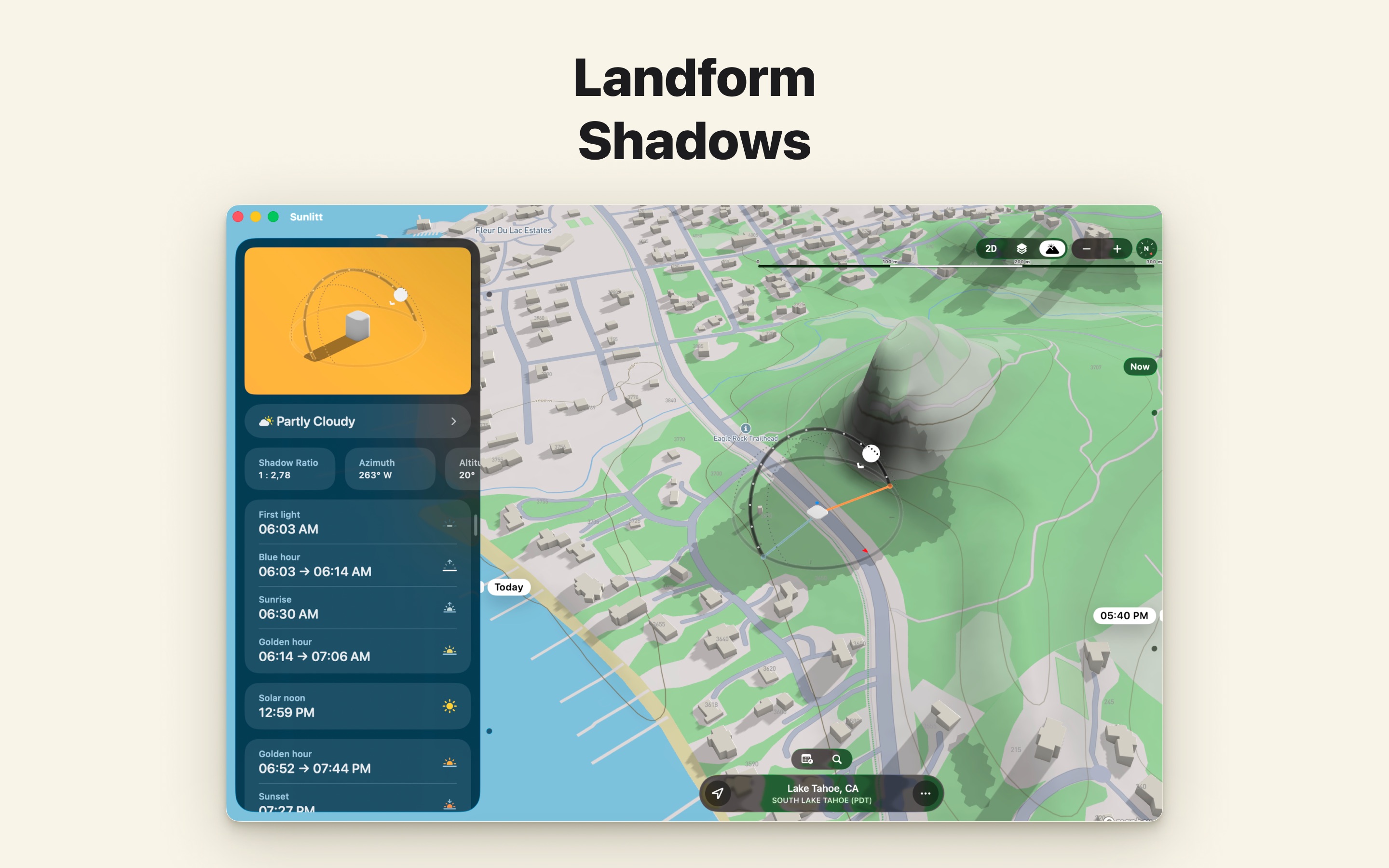 Sunlitt: Sun tracker & seeker Mac screenshot 3