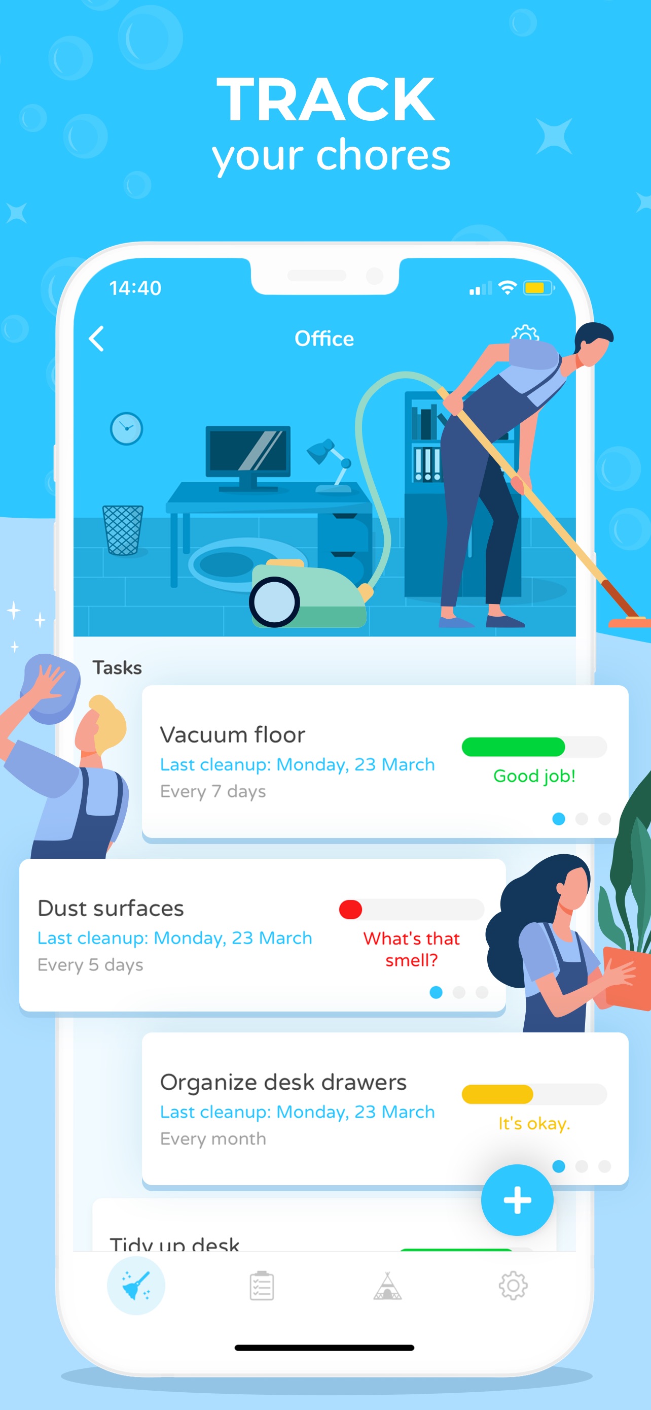 Sweepy: Home Cleaning Schedule iPhone screenshot 1