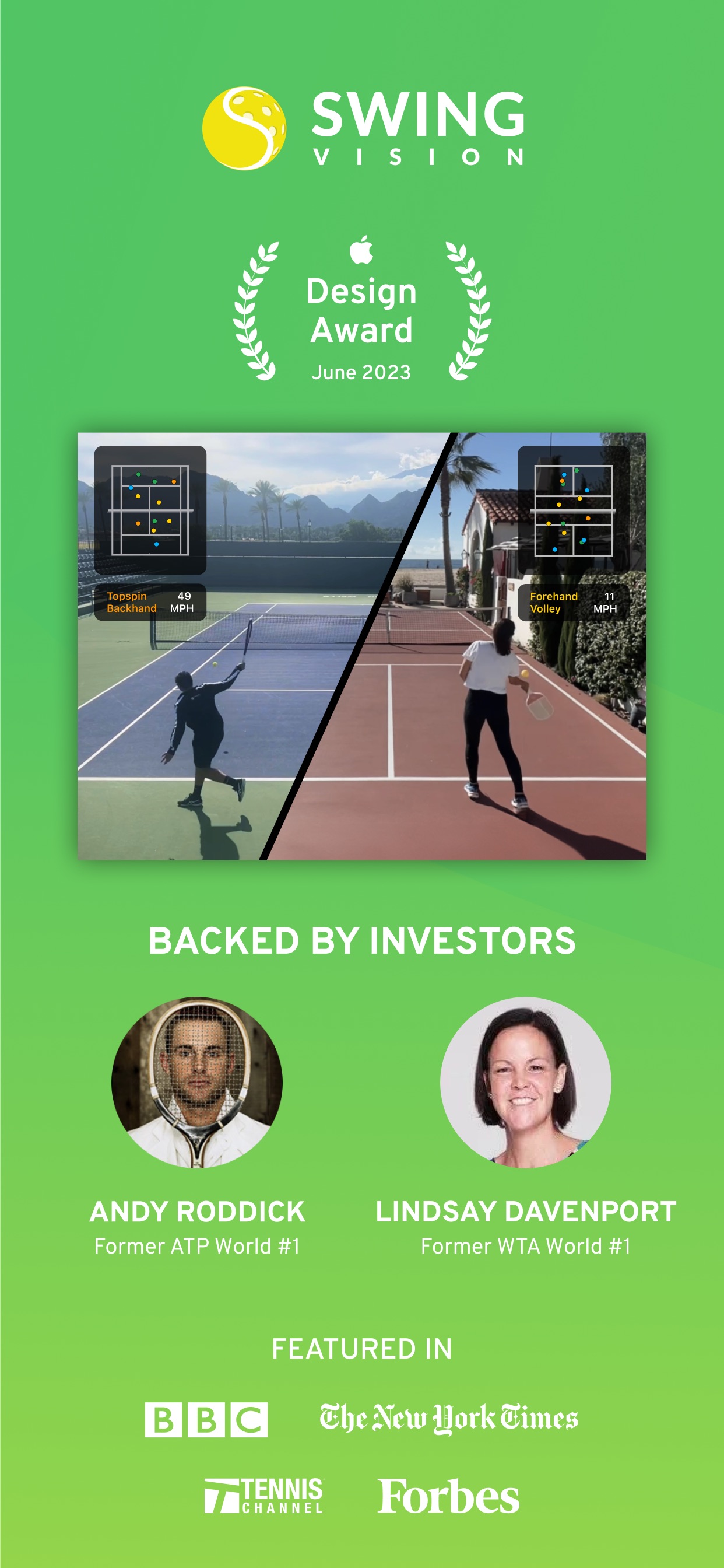 SwingVision: Tennis Pickleball iPhone screenshot 1