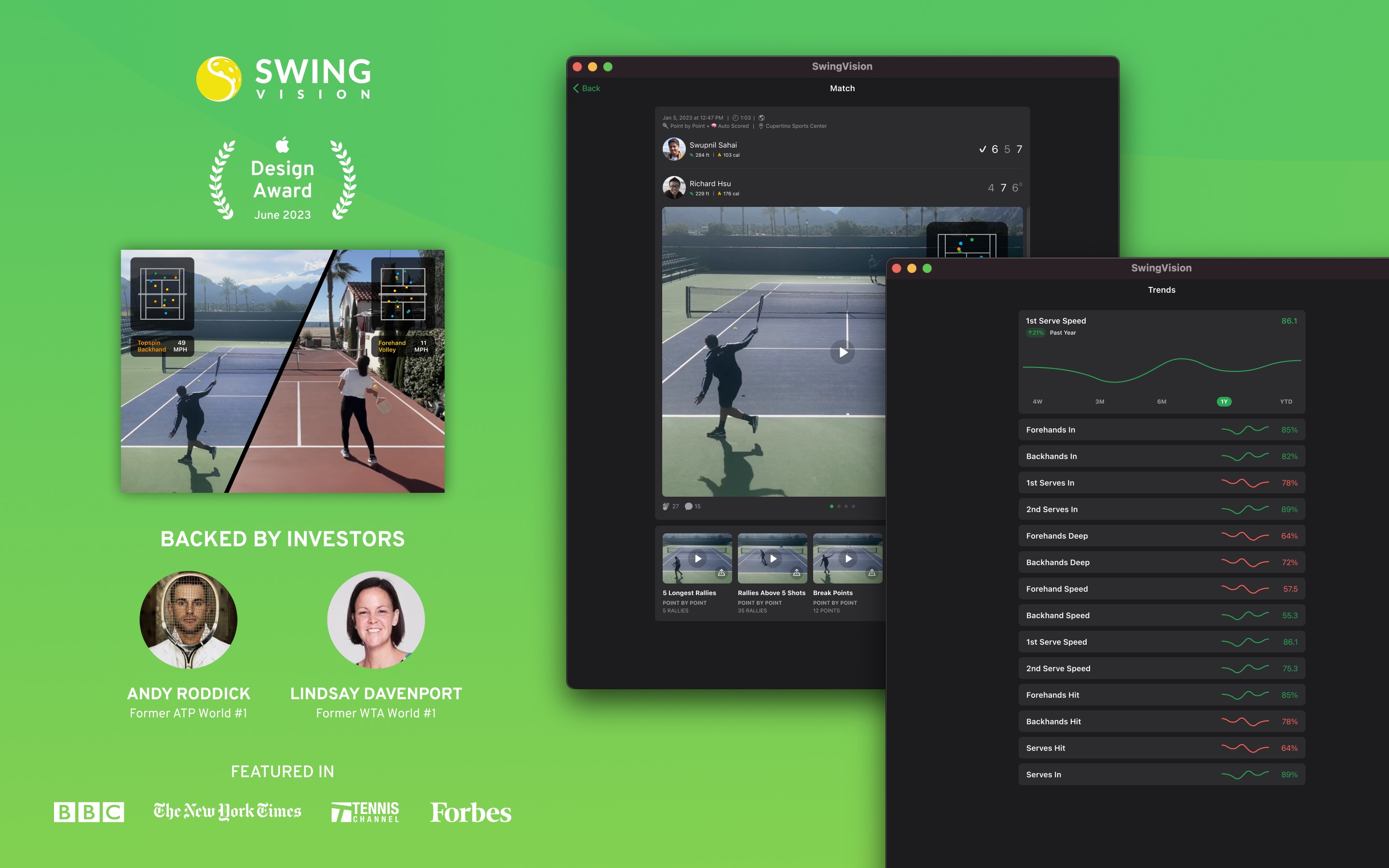 SwingVision: Tennis Pickleball Mac screenshot 1