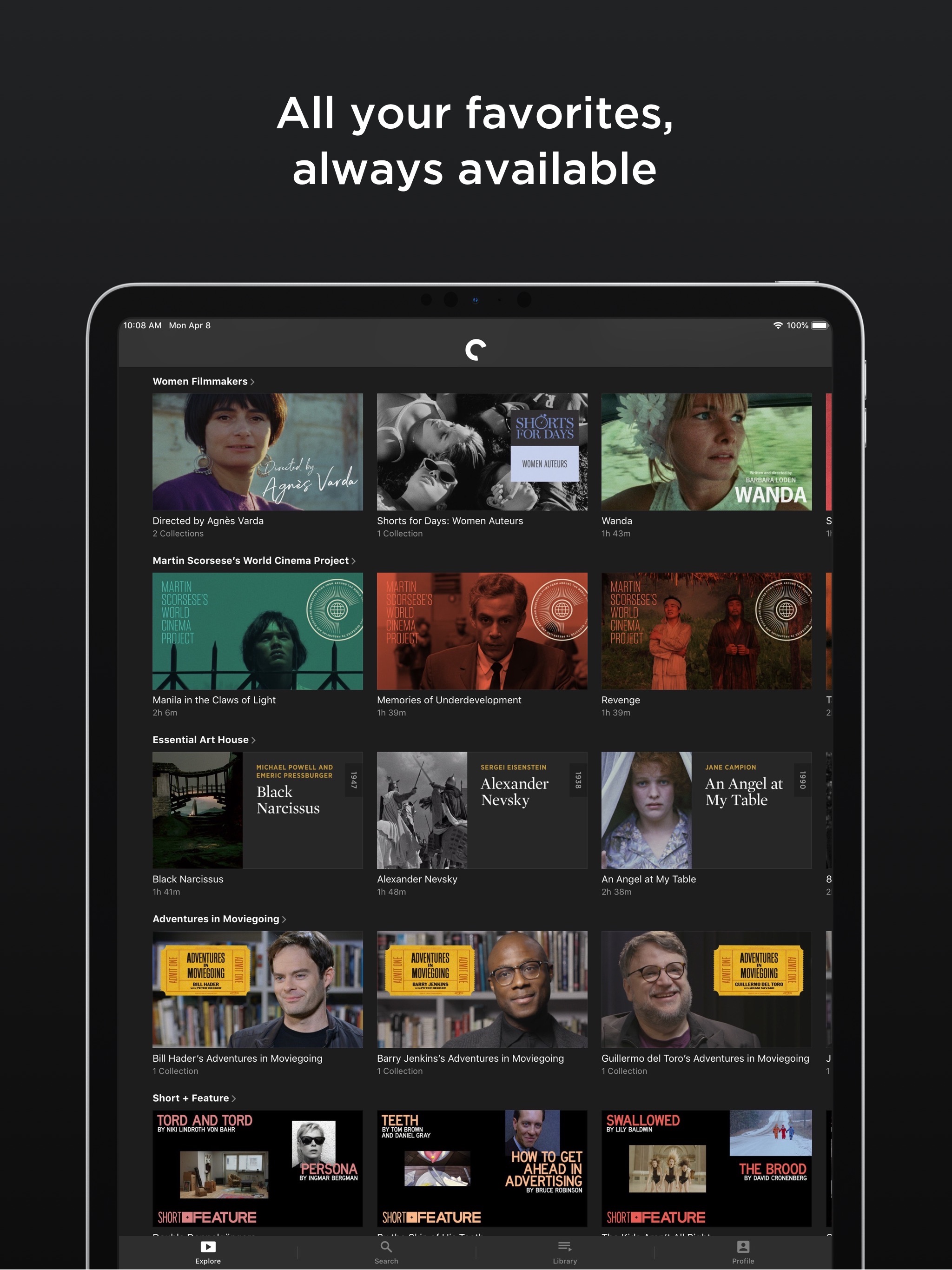 The Criterion Channel iPad screenshot 3