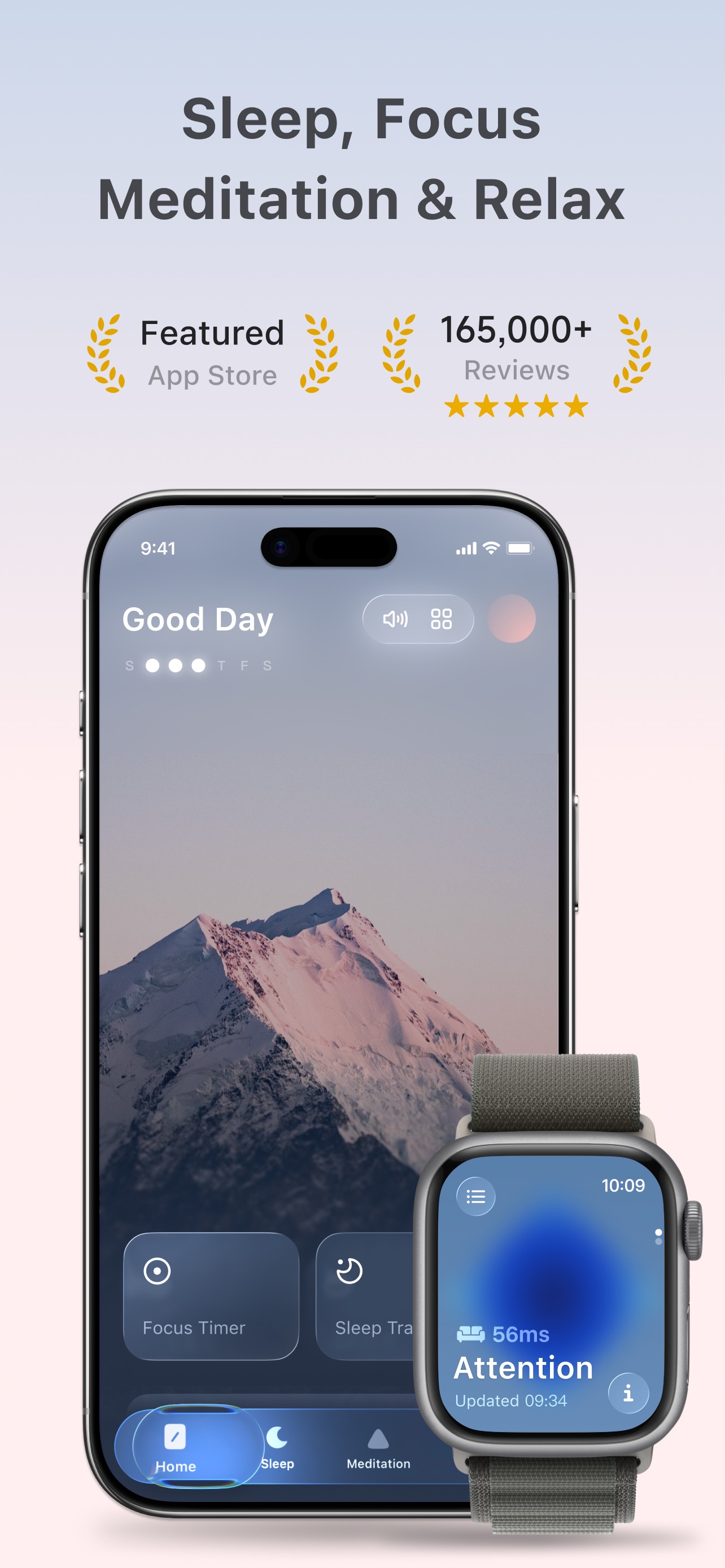 TIDE: Sleep, Focus, Meditation iPhone screenshot 1