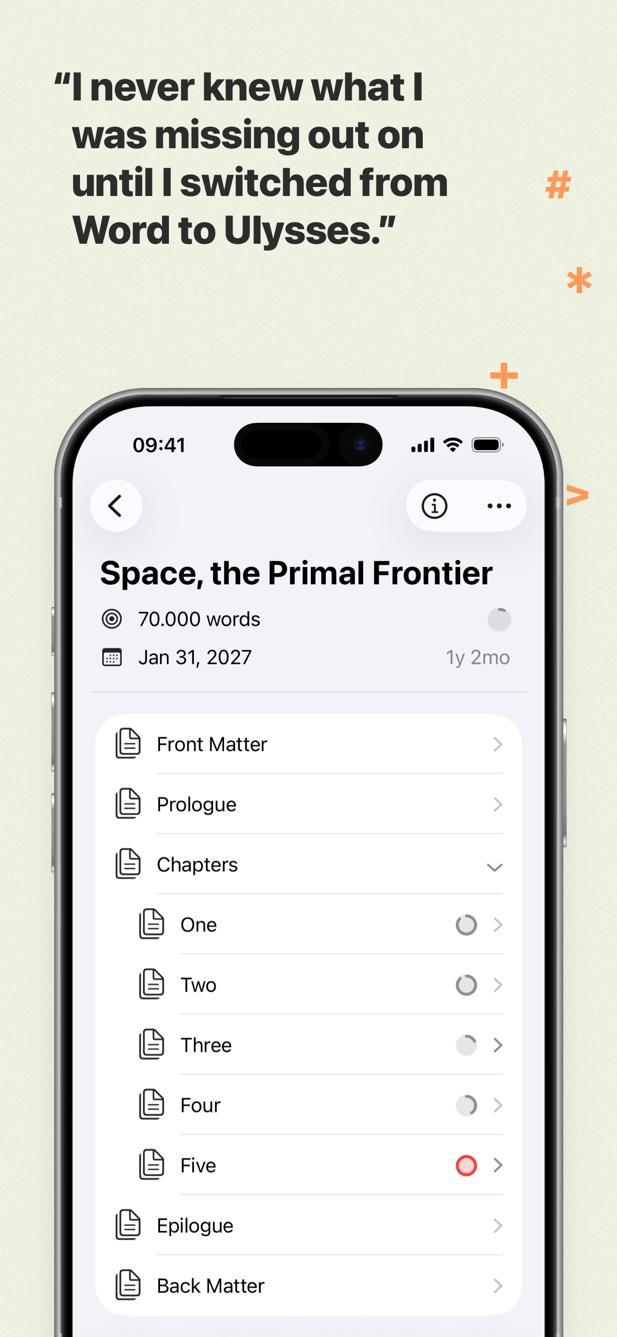 Ulysses: Writing App iPhone screenshot 2