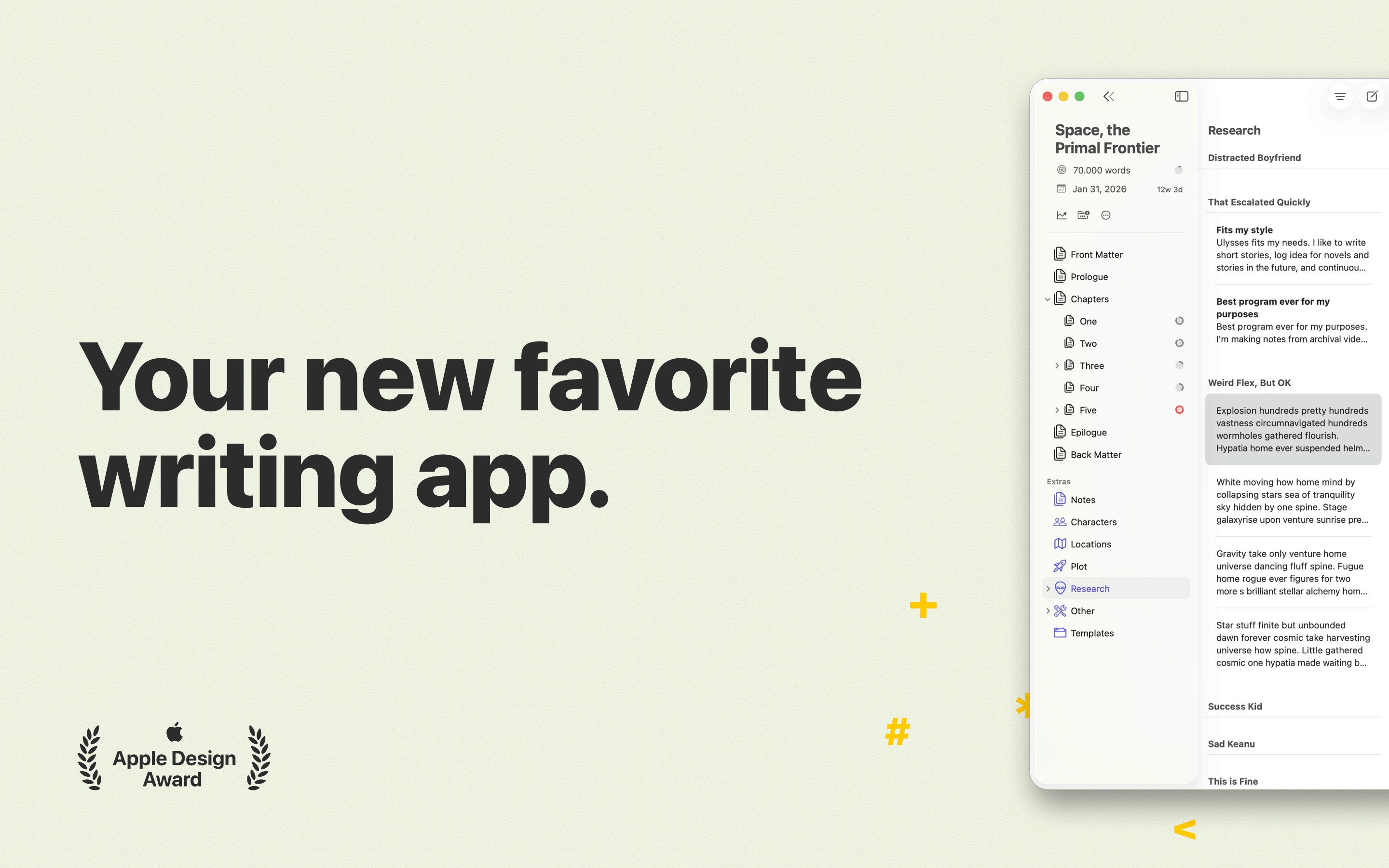 Ulysses: Writing App Mac screenshot 1