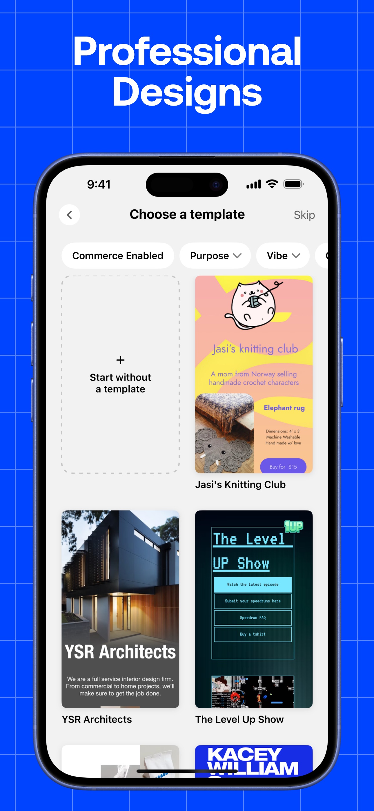 Universe Website Builder iPhone screenshot 2