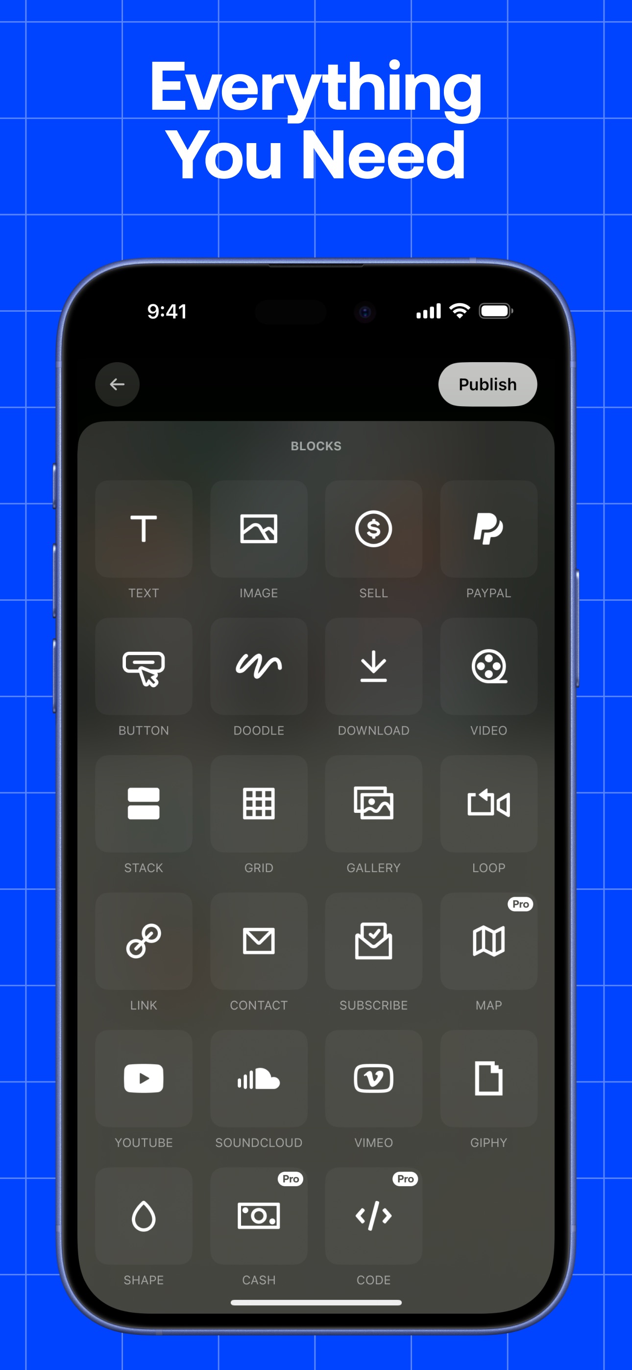 Universe Website Builder iPhone screenshot 5