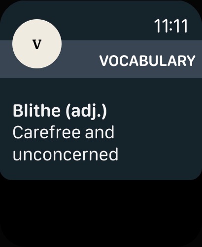 Vocabulary - Learn words daily Apple Watch screenshot 1