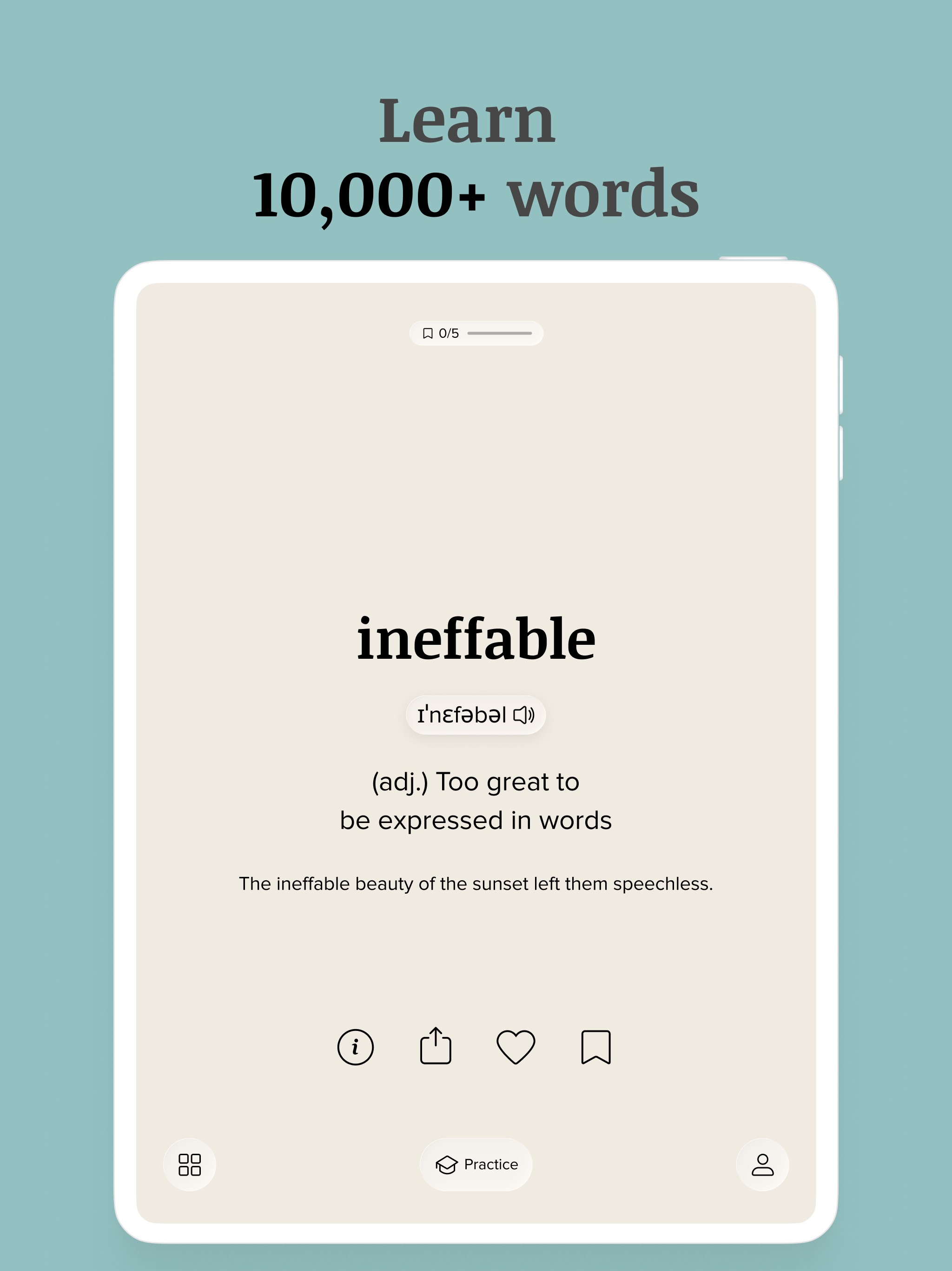 Vocabulary - Learn words daily iPad screenshot 3