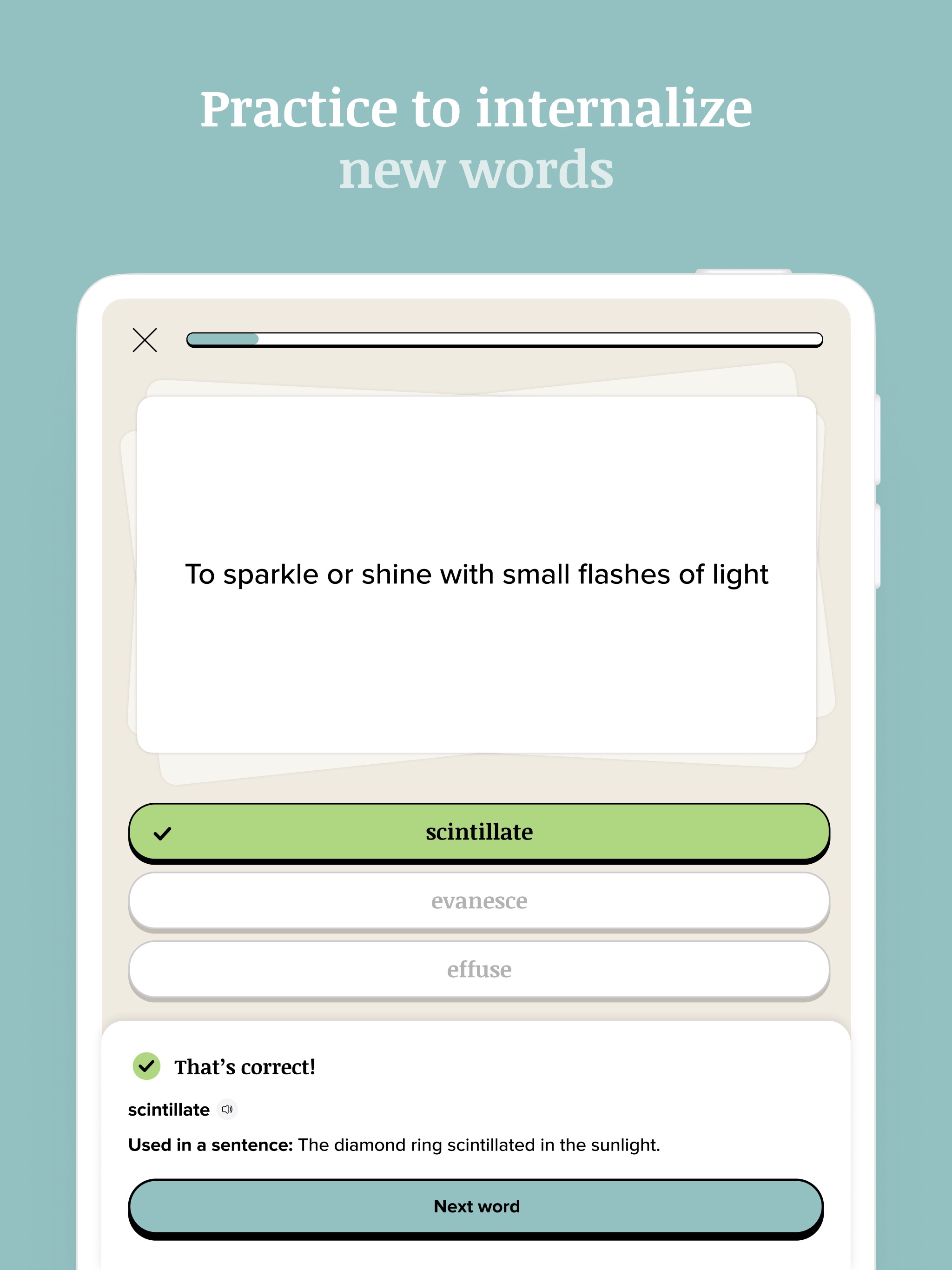 Vocabulary - Learn words daily iPad screenshot 4