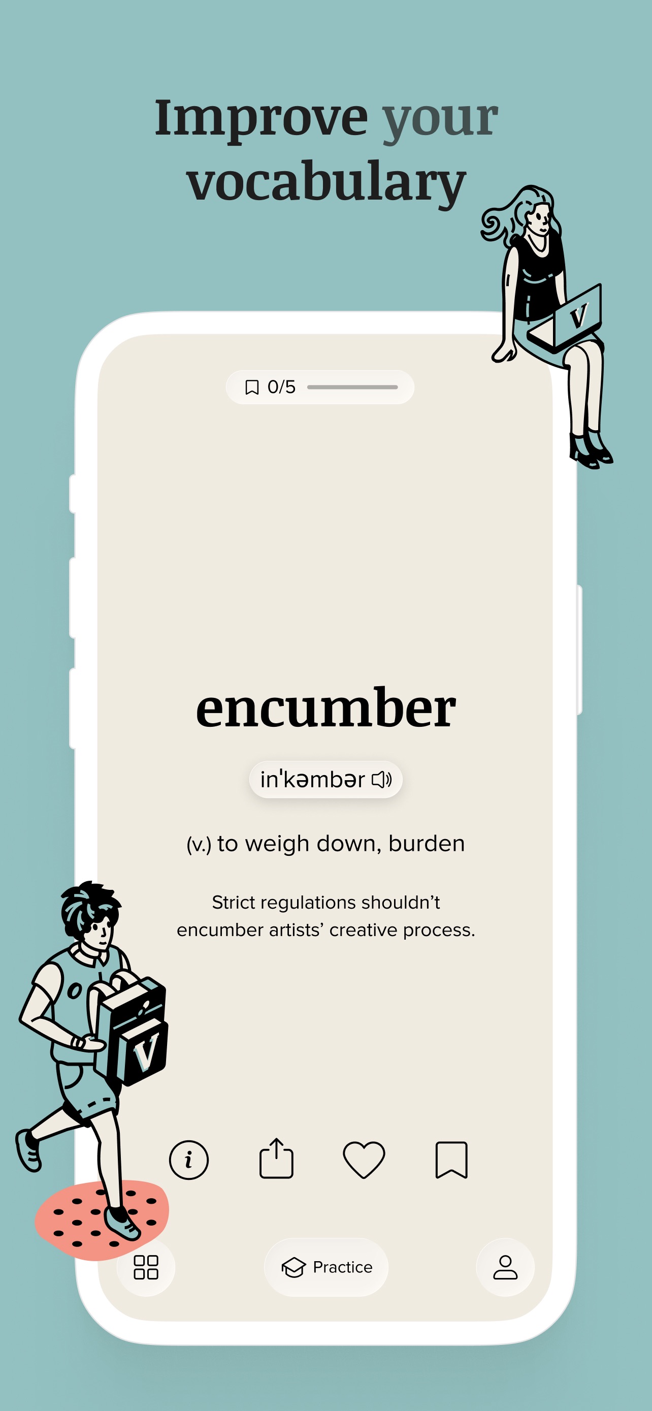 Vocabulary - Learn words daily iPhone screenshot 1