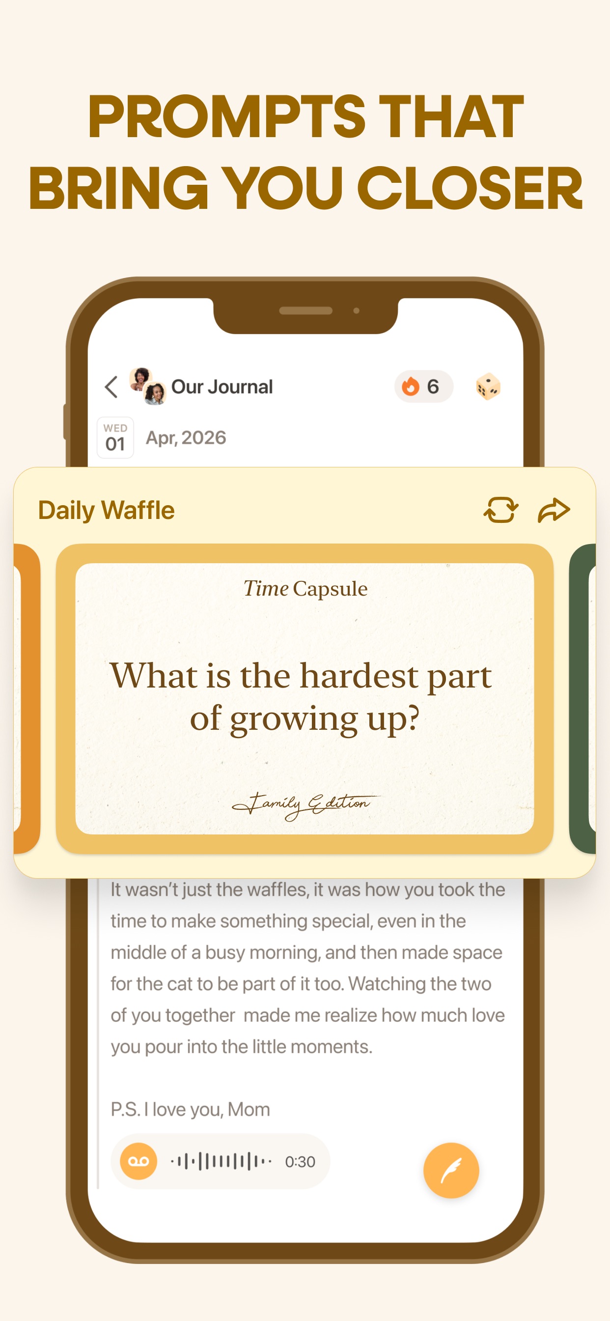 Waffle: Shared Journal iPhone screenshot 3