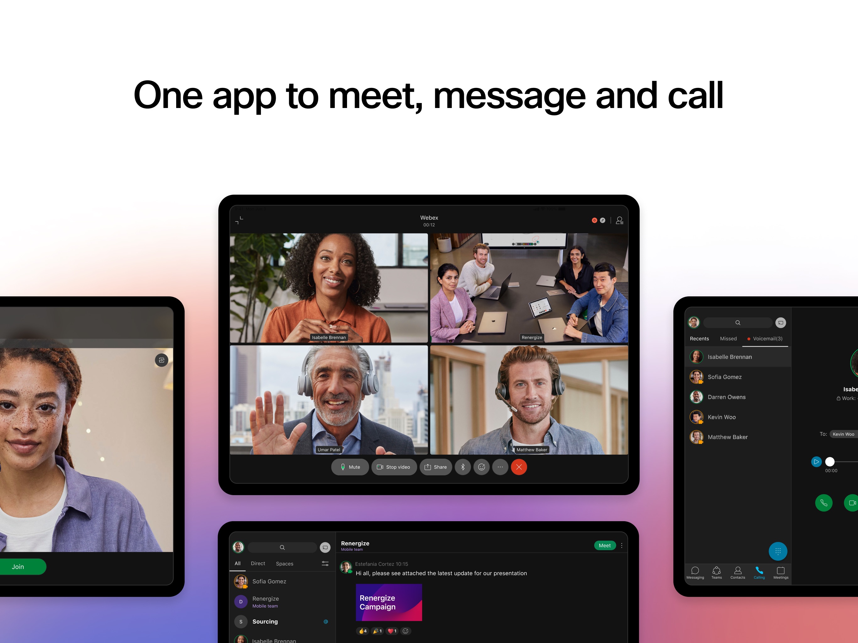 Webex iPad screenshot 1
