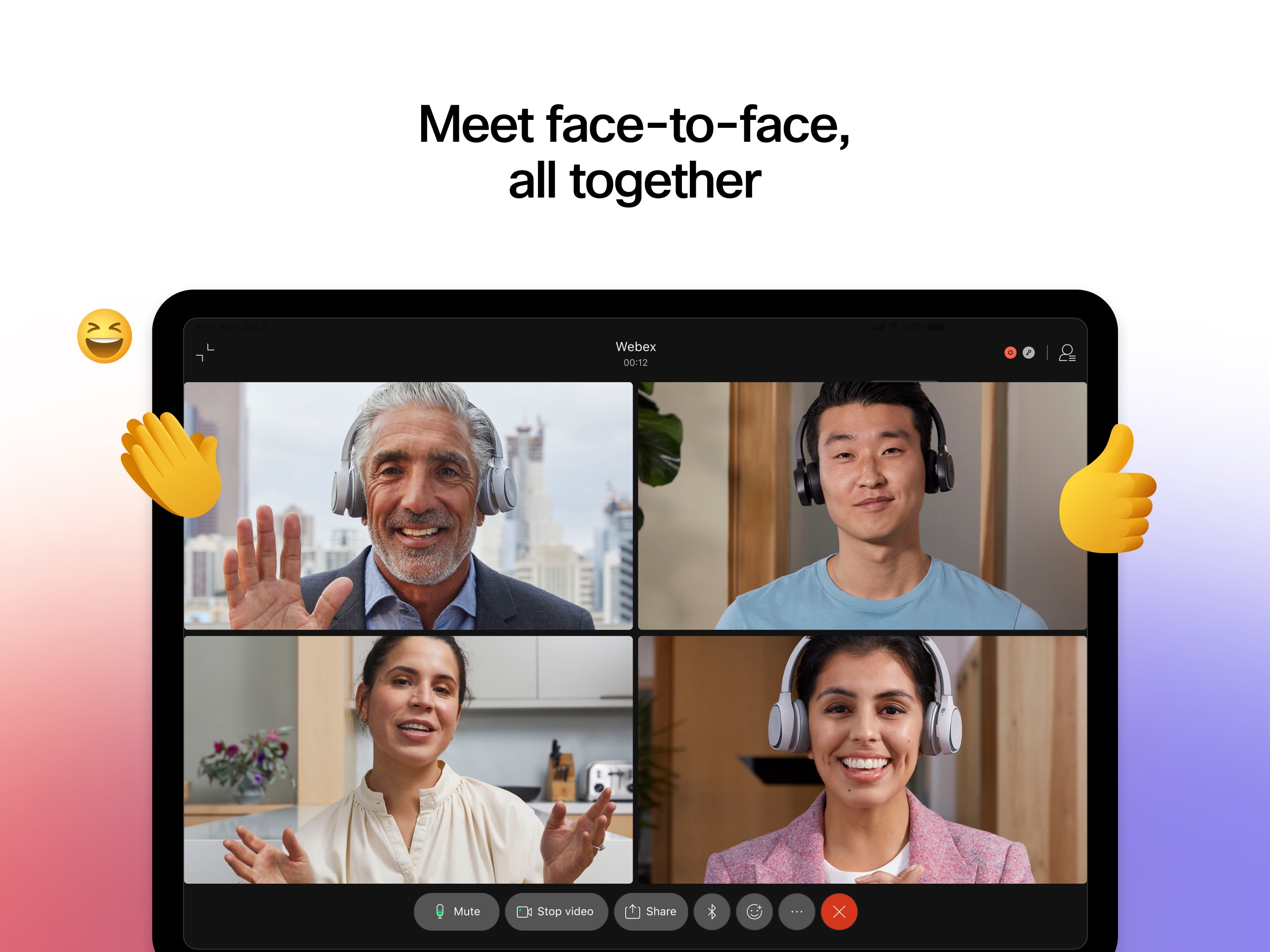 Webex iPad screenshot 2