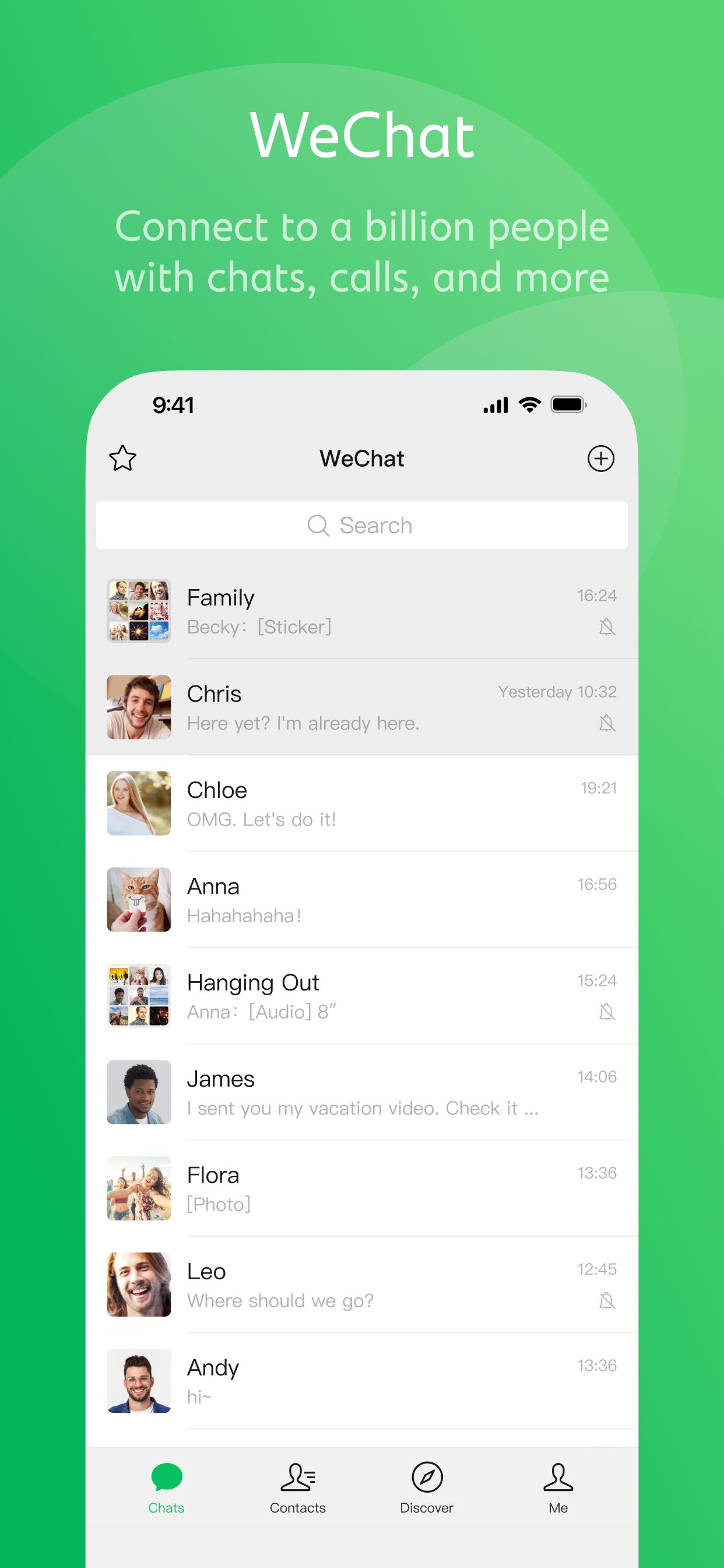 WeChat iPhone screenshot 1