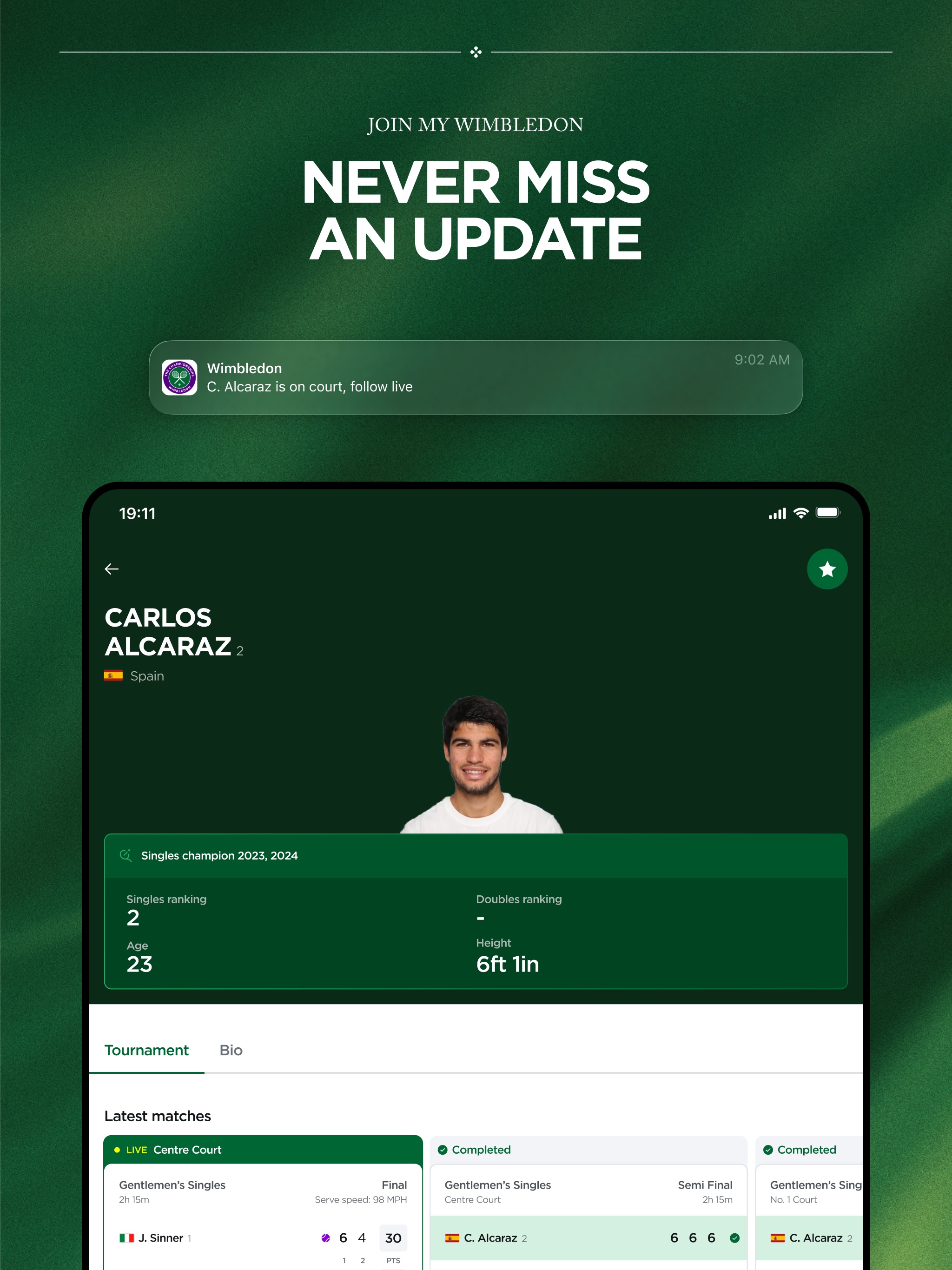 Wimbledon 2026 iPad screenshot 4