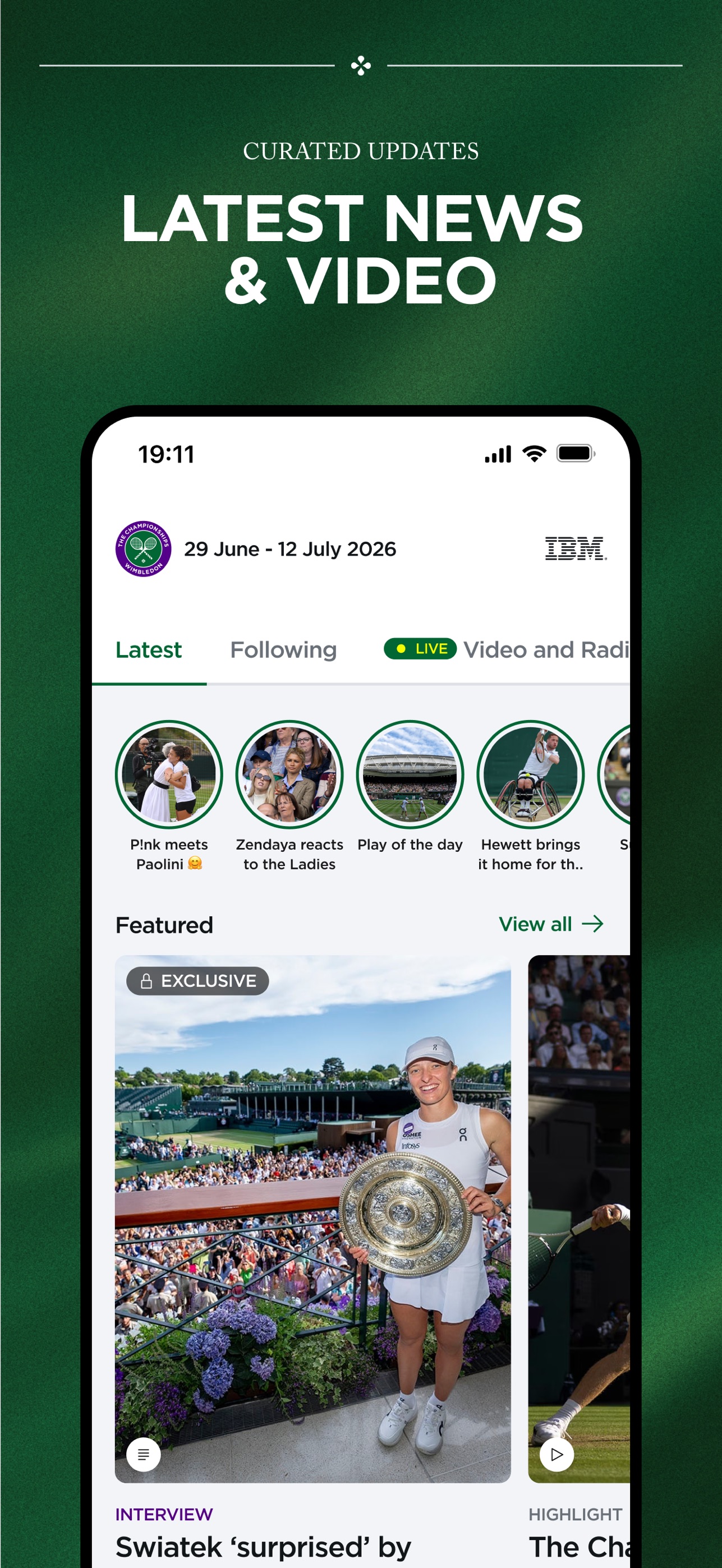 Wimbledon 2026 iPhone screenshot 1