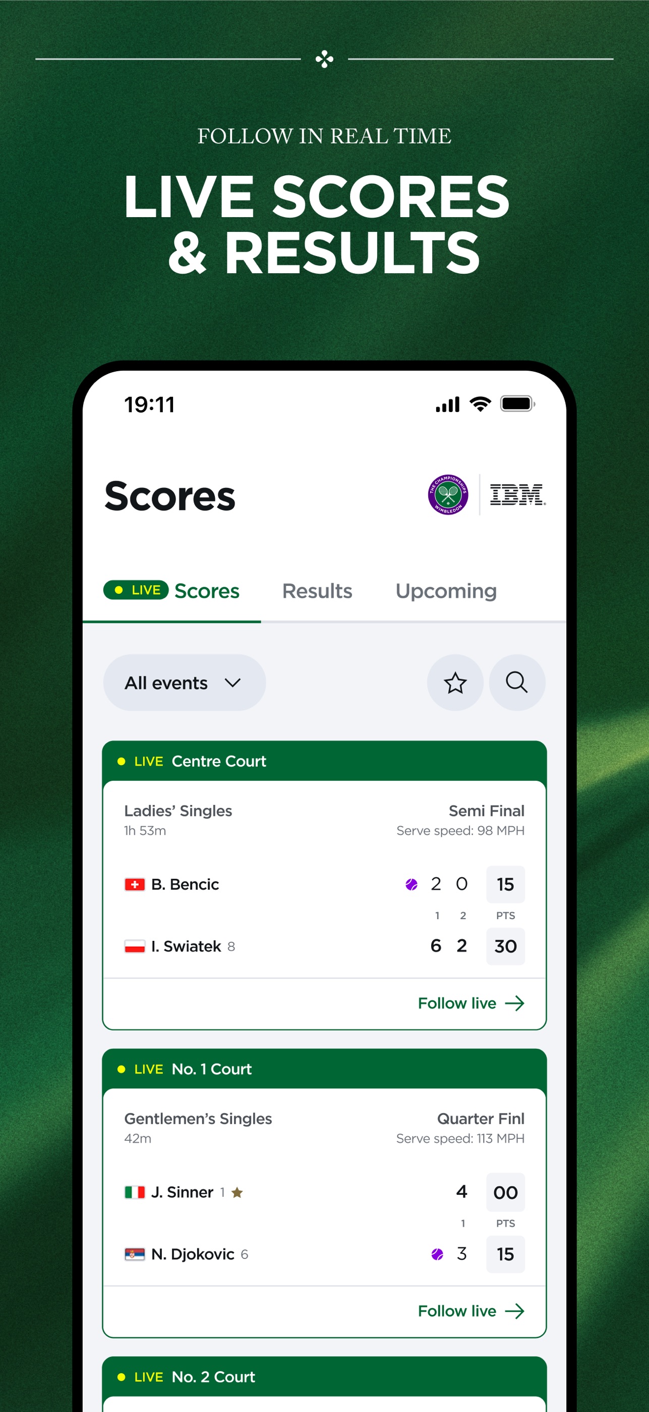 Wimbledon 2026 iPhone screenshot 2