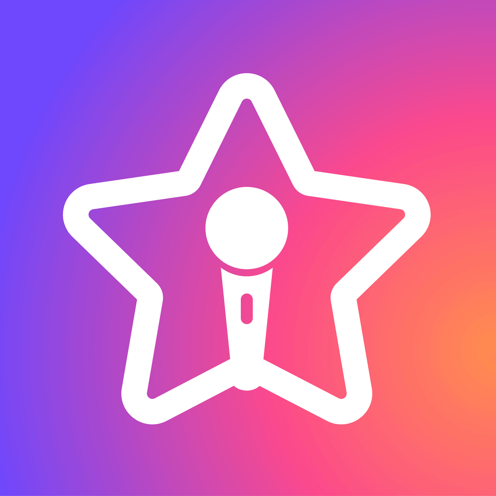 StarMaker-Sing Karaoke Songs app icon with a purple flat minimalist squircle design featuring a star with person icon.