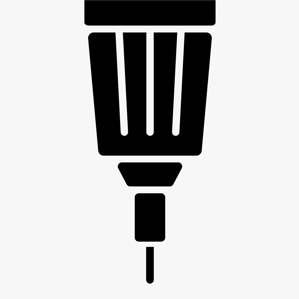 Tayasui Sketches app icon with a white flat minimalist organic shape design featuring a wind chime.