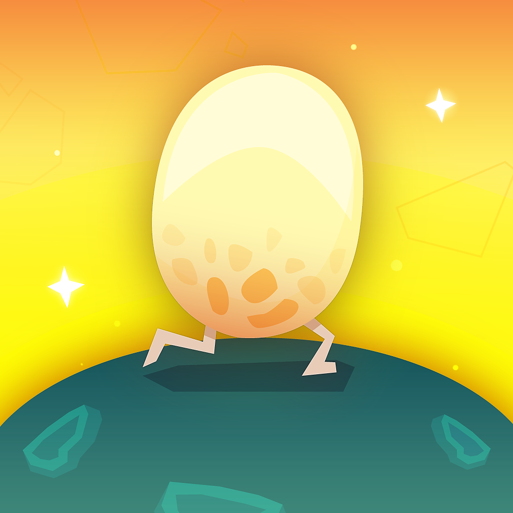 Wokamon app icon with a multicolored 3D cartoon egg shape design featuring an anthropomorphic egg.