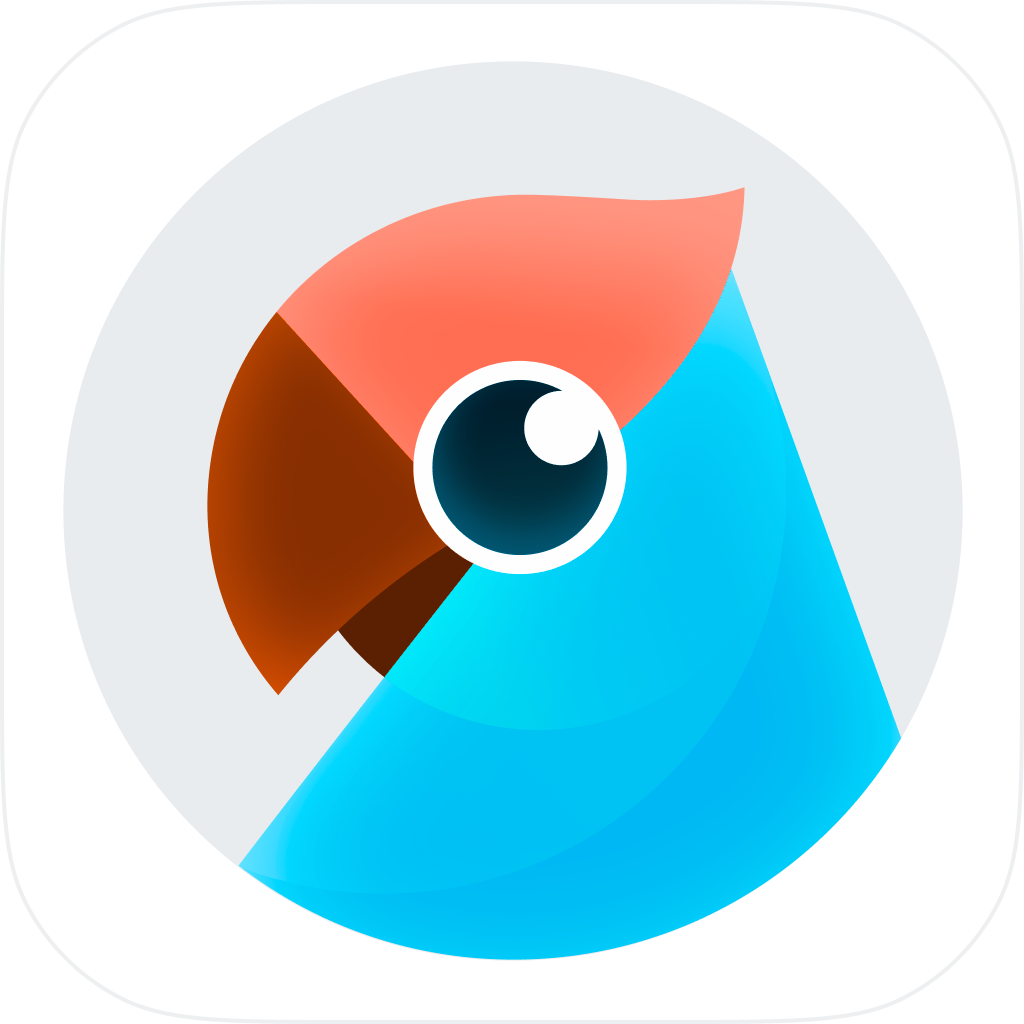 有道翻译官 app icon with a white abstract gradient squircle design featuring an abstract swirl.